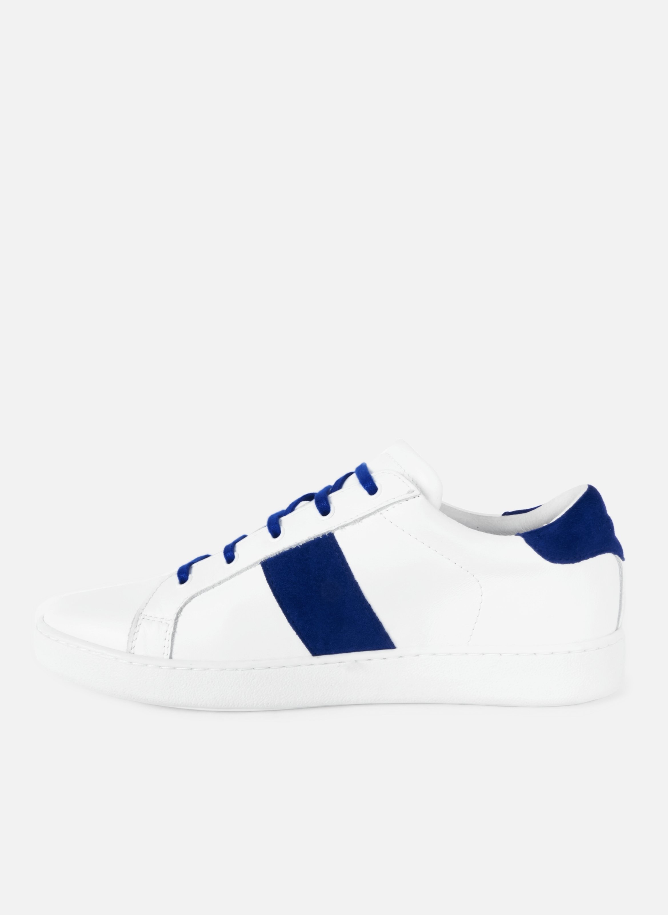 Tennis lacet arthur cuir lisse JULES & JENN Bleu