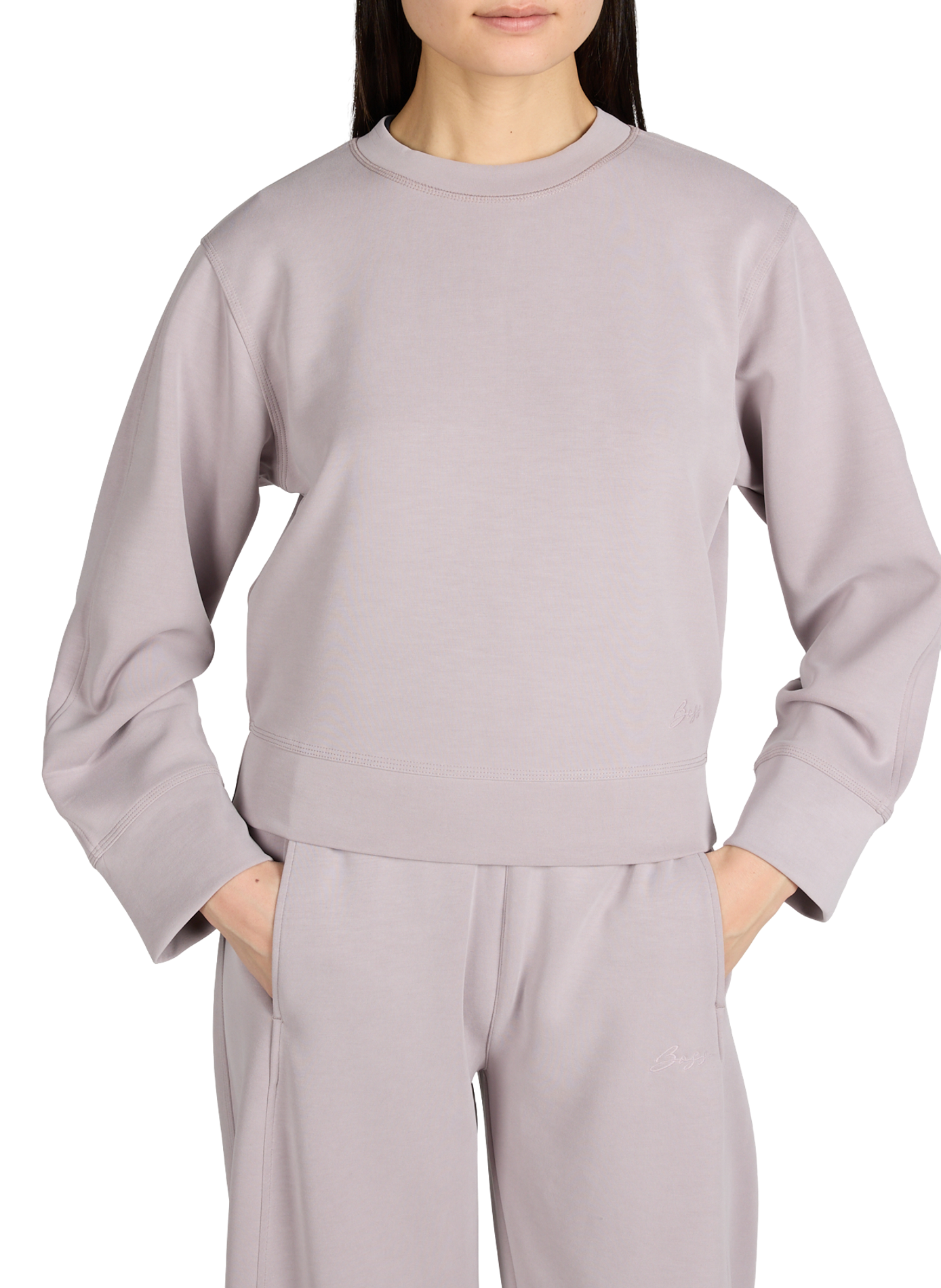 Pull Exandra à col rond BOSS Violet