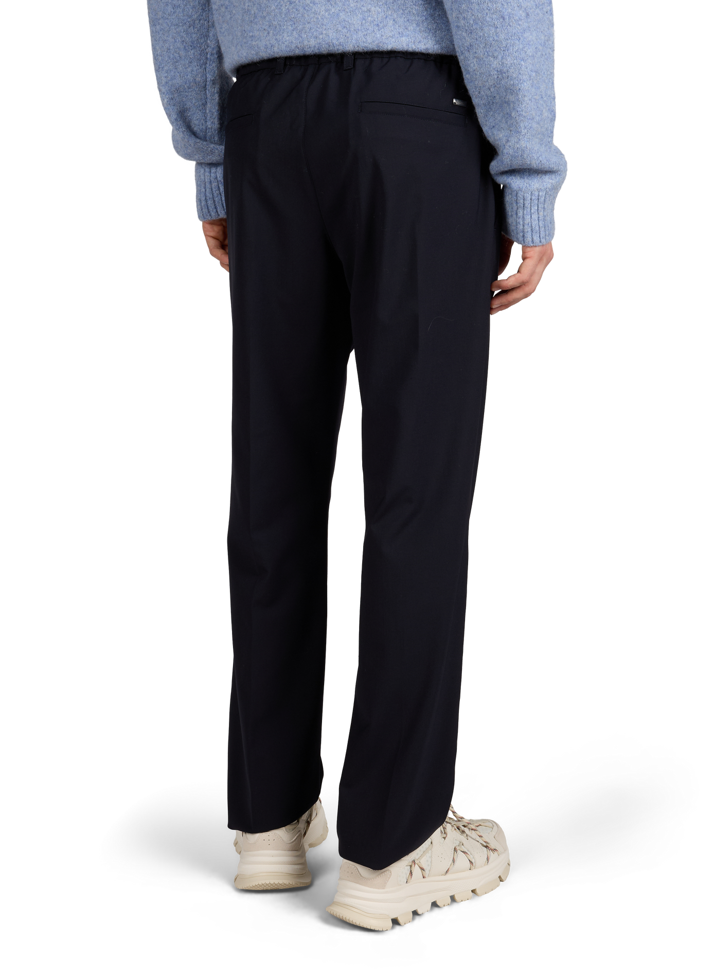 Solid color pants with drawstrings HERNO Blue