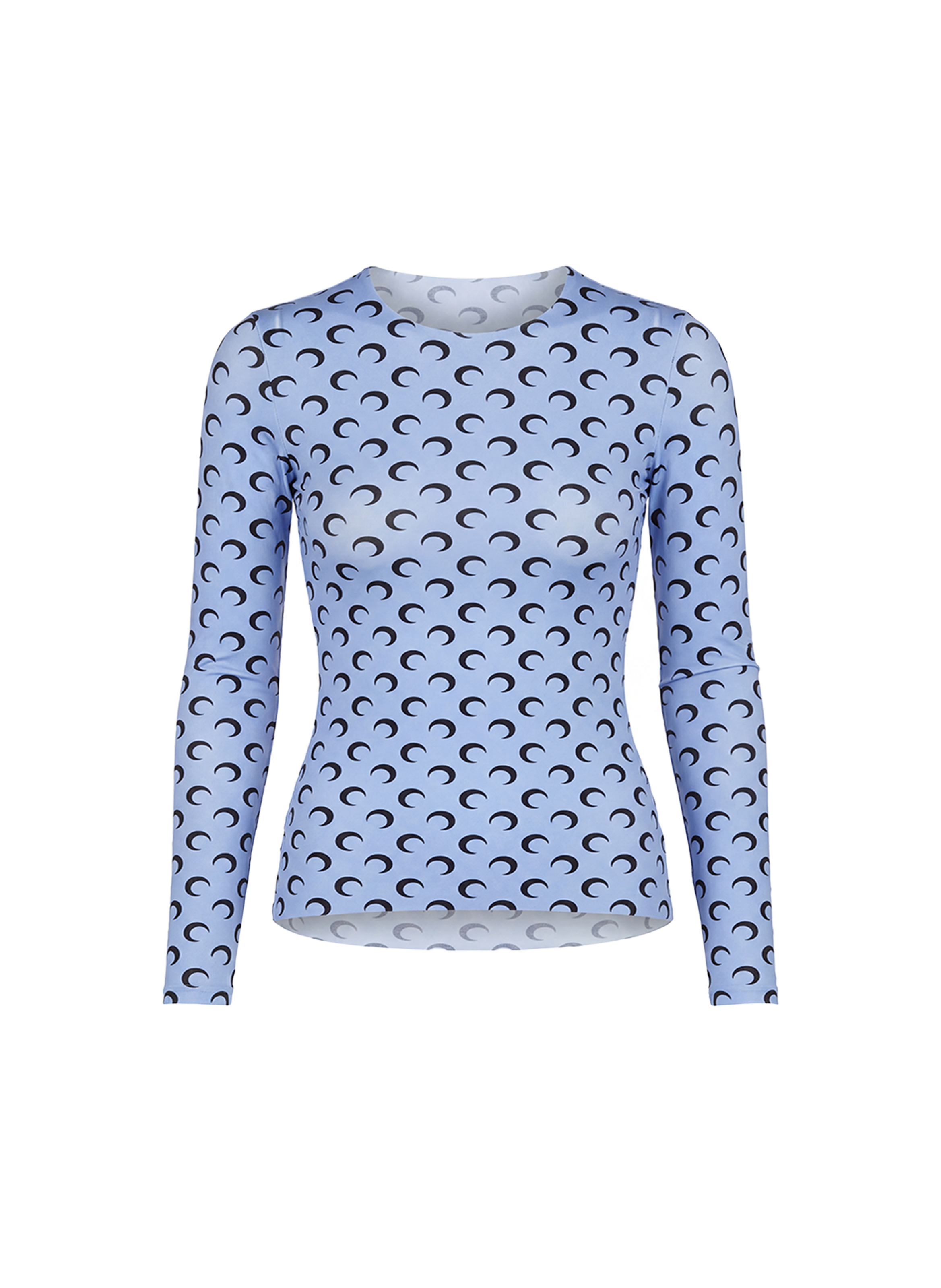 Moon printed jersey straps top MARINE SERRE Blue