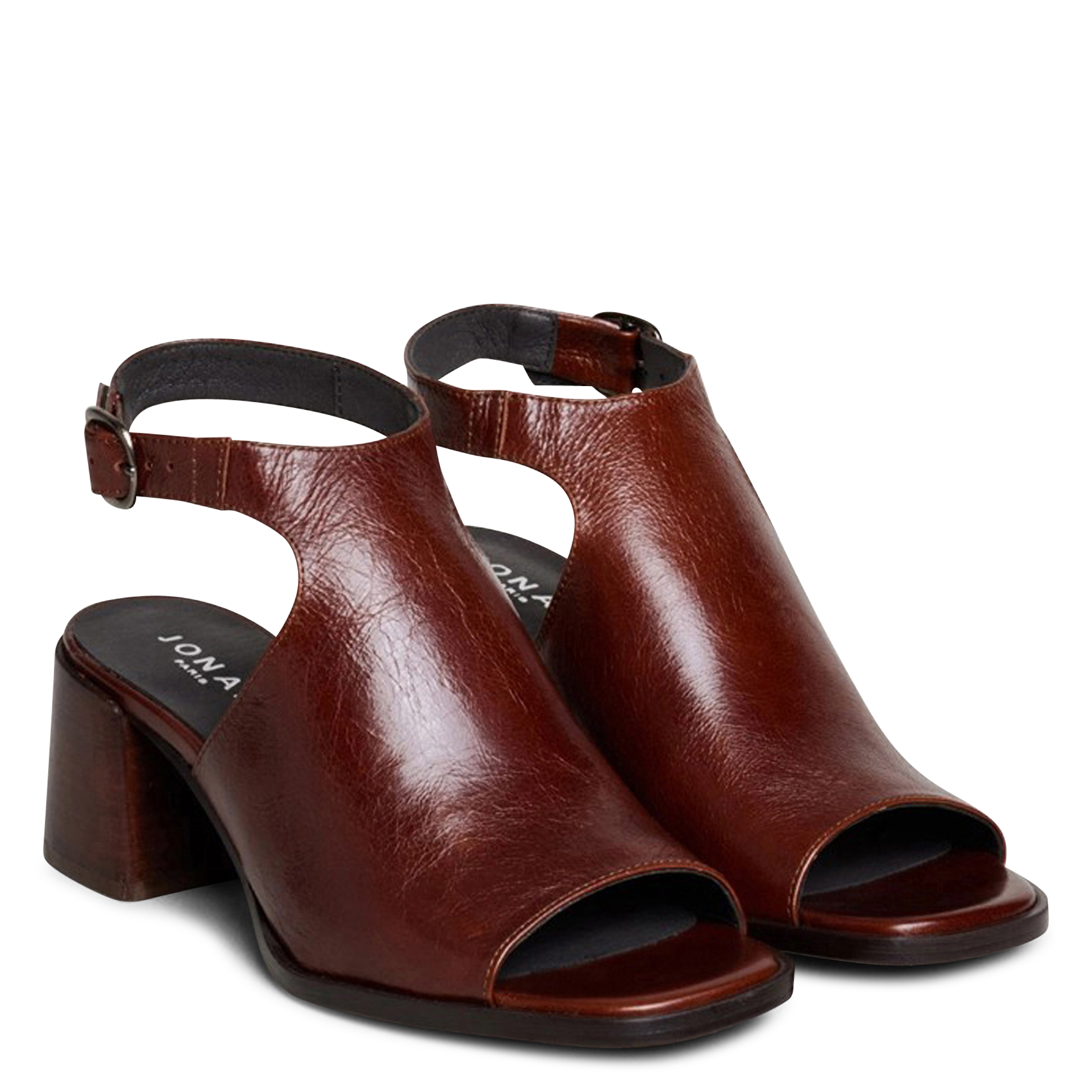 Sandales hautes en cuir vieilli benita JONAK Marron