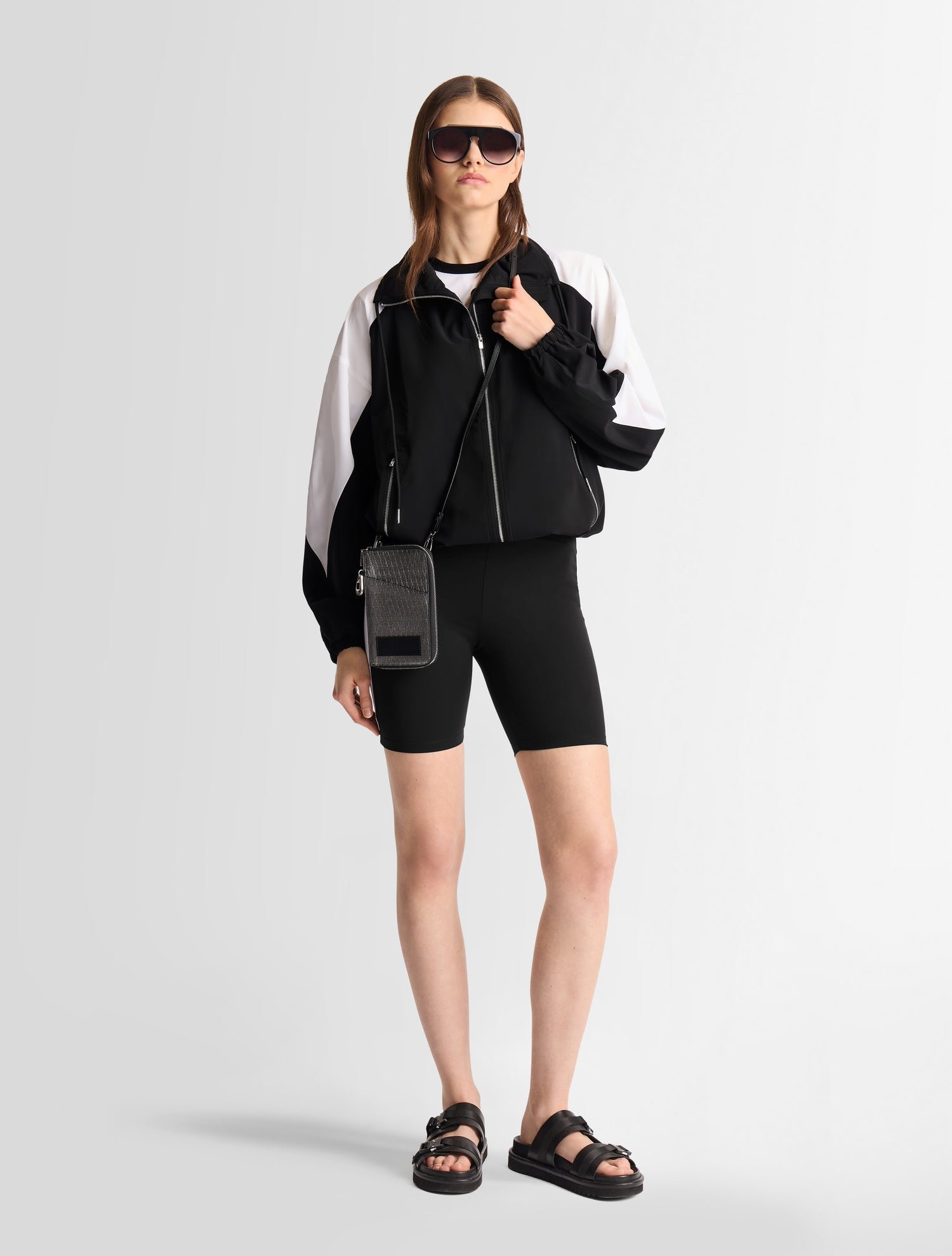 Blouson aleria col capuche coupe regular FUSALP Noir