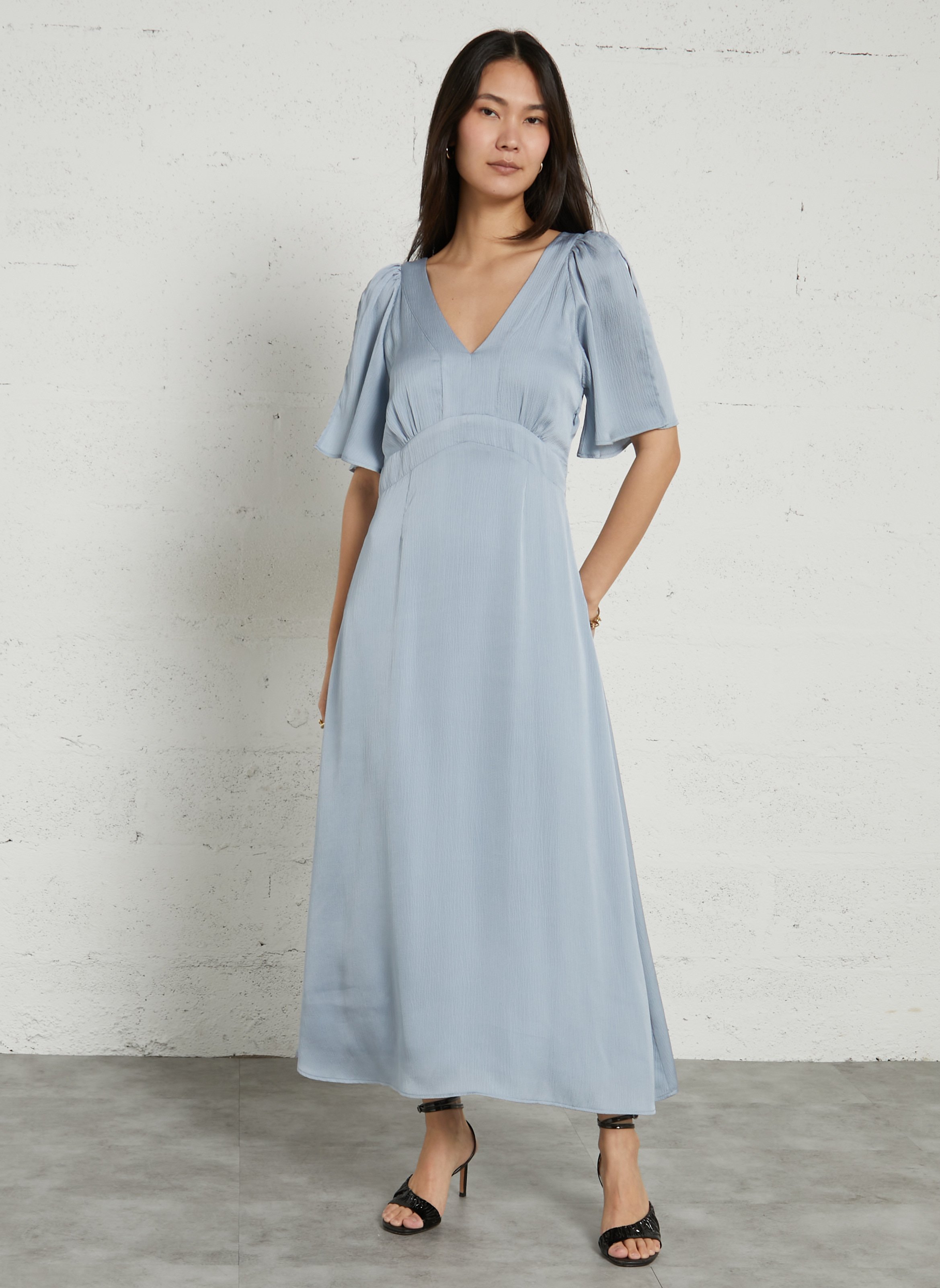 Robe longue évasée bridget MAISON 123 Bleu