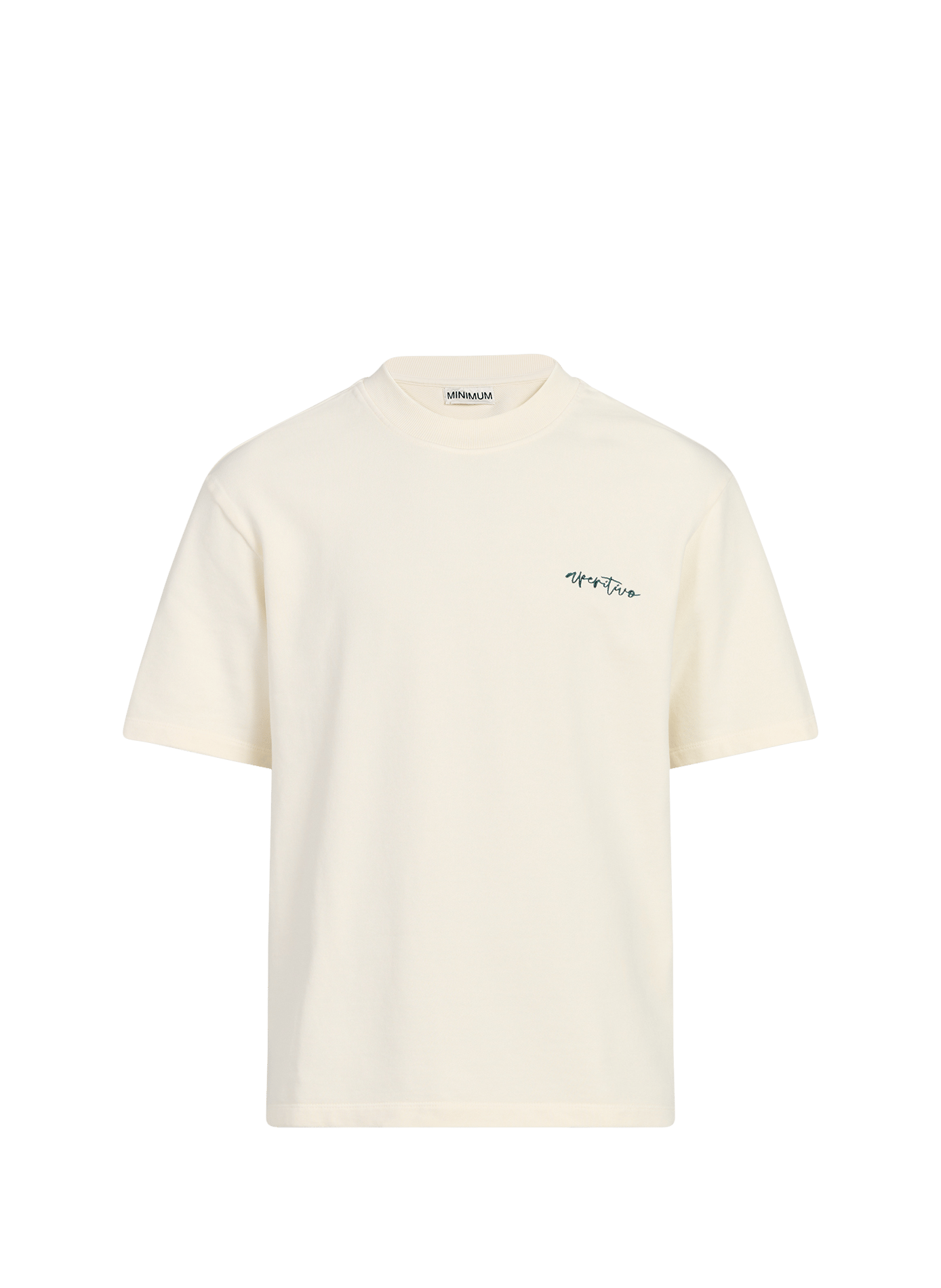 Straight embroidered Terry T-shirt in organic cotton MINIMUM White