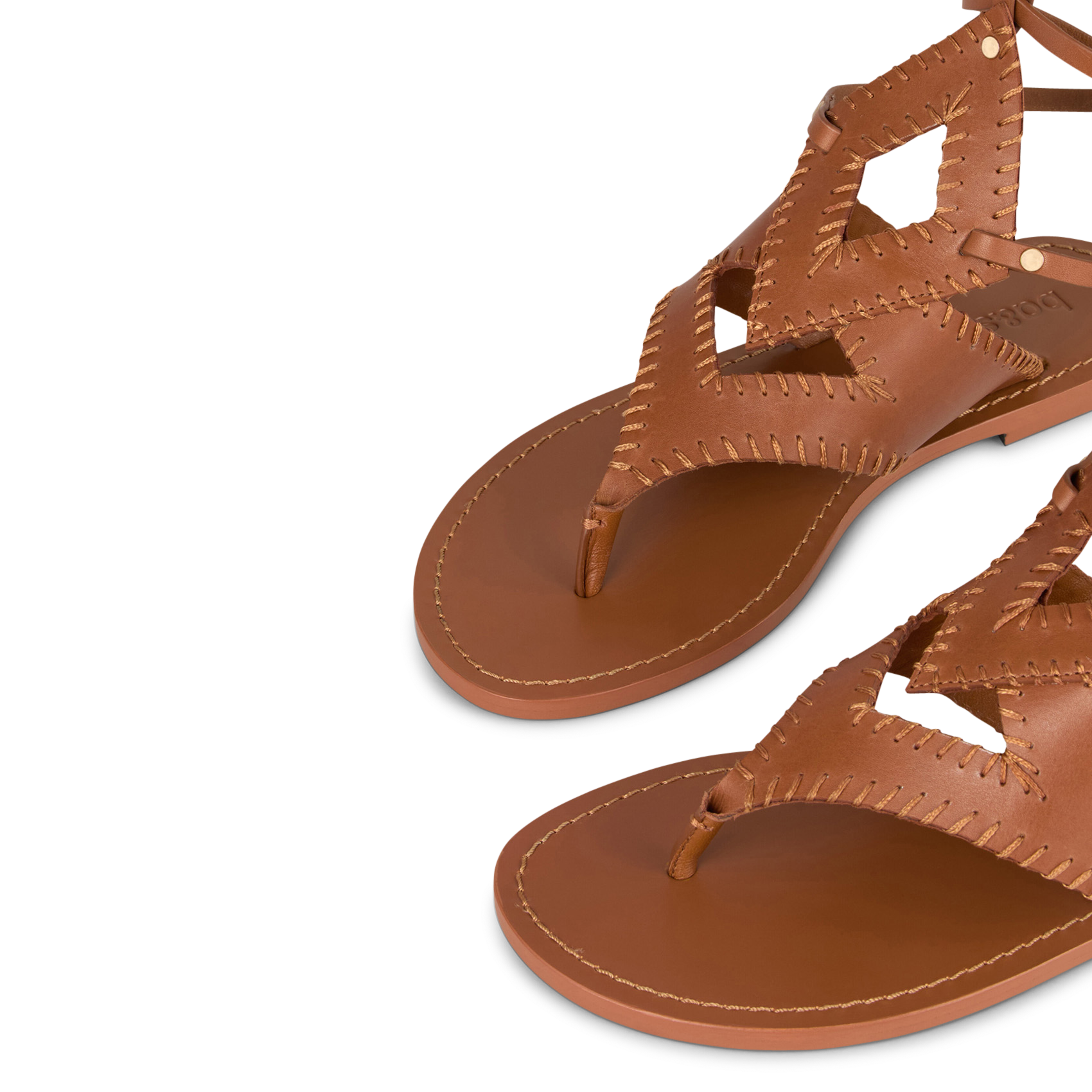 Sandales en cuir capri BA&SH Marron