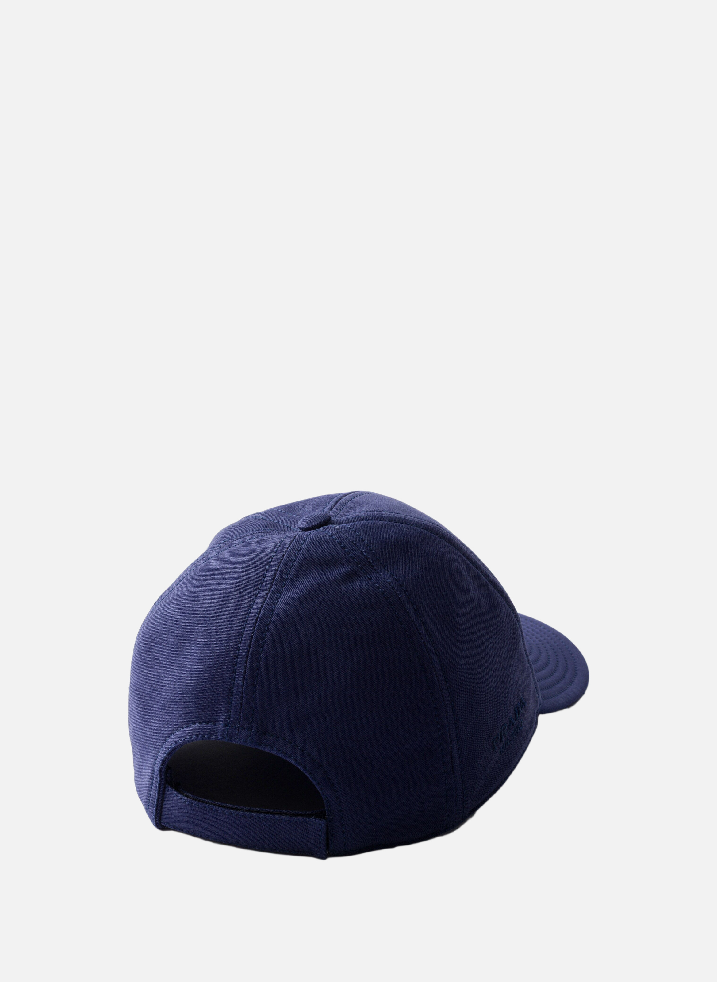 Ancienne casquette de baseball en satin de coton PRADA Bleu