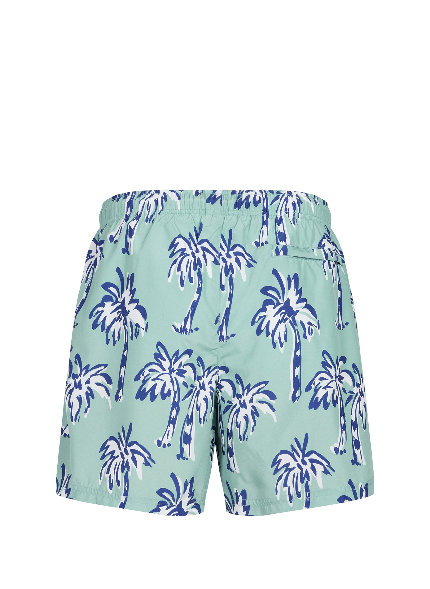 Palm tree print swim shorts ETON Green