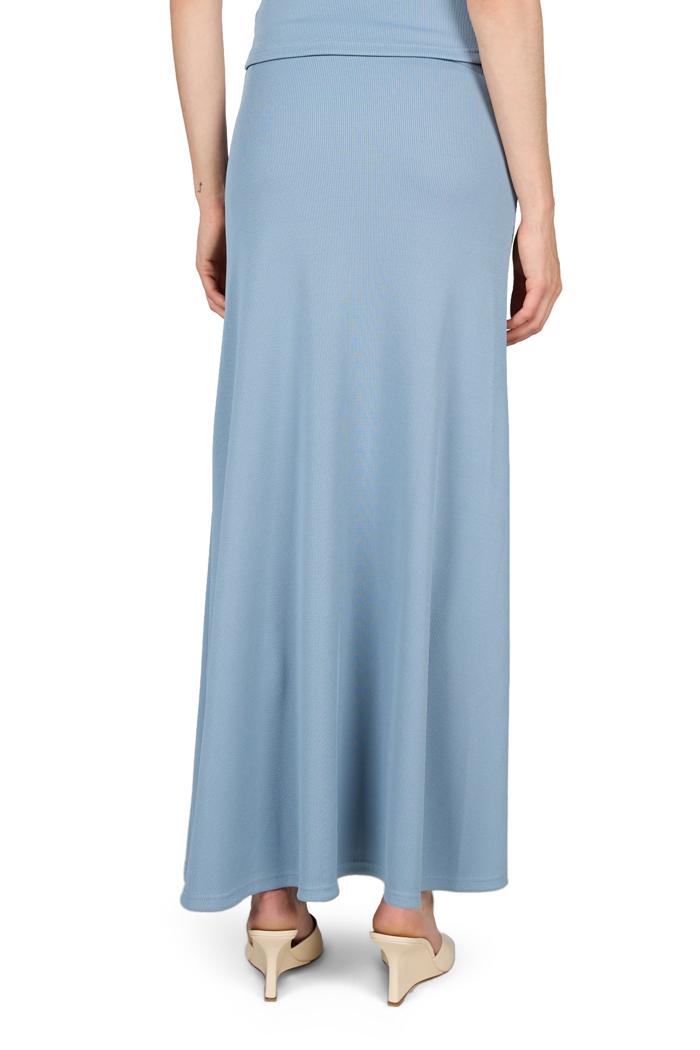 Ribbed skirt with elastic waistband CHRISTOPHER ESBER Blue