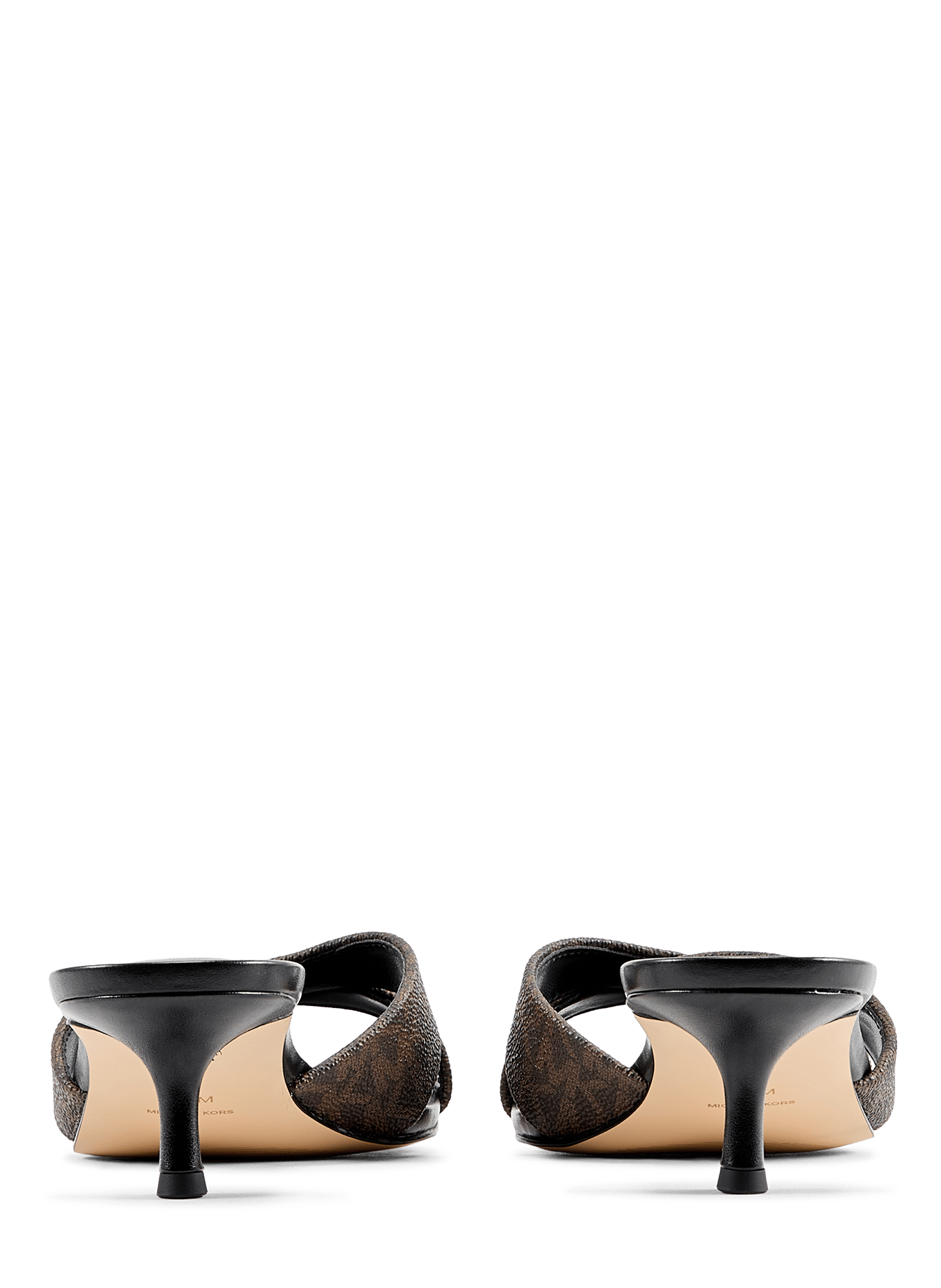 Monogrammed heel mules MICHAEL KORS Brown