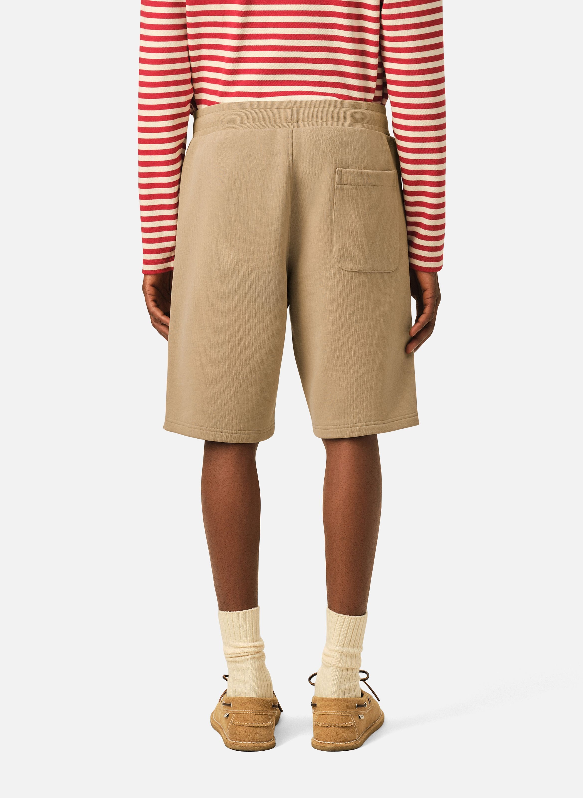 Short en coton ami de coeur embossé AMI PARIS Beige