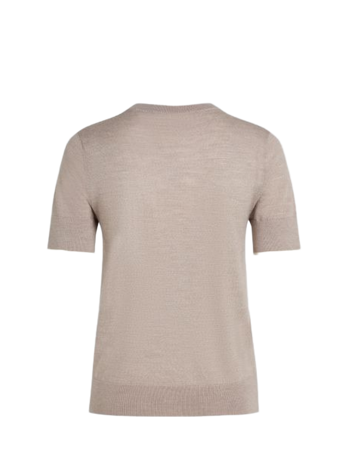 Pull manches courtes en laine KARL LAGERFELD Beige