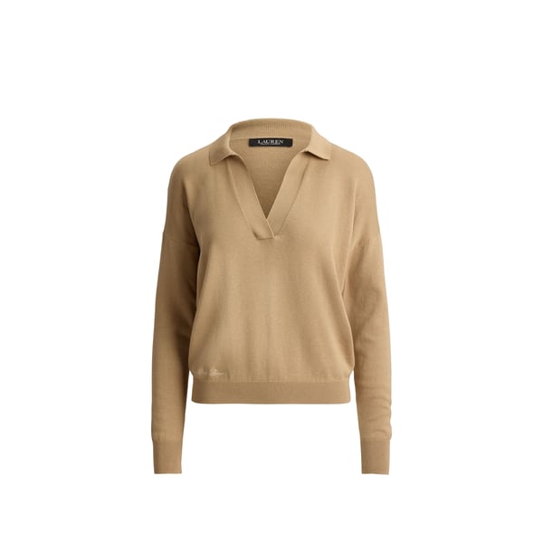 pull ample à col Johnny en coton mélangé pull ample à col Johnny en coton mélangé
