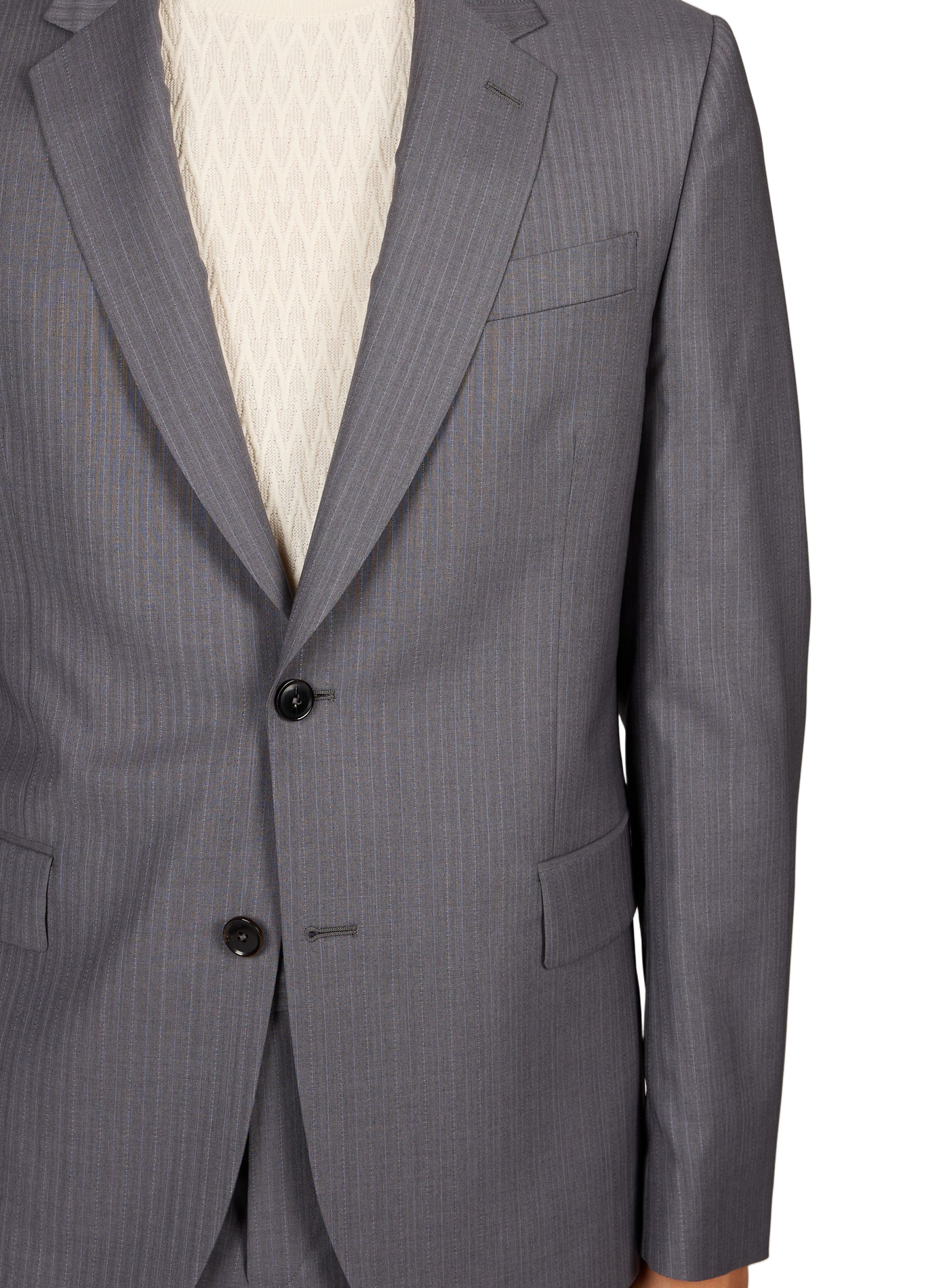 Two-piece wool striped suit PAUL SMITH Grey