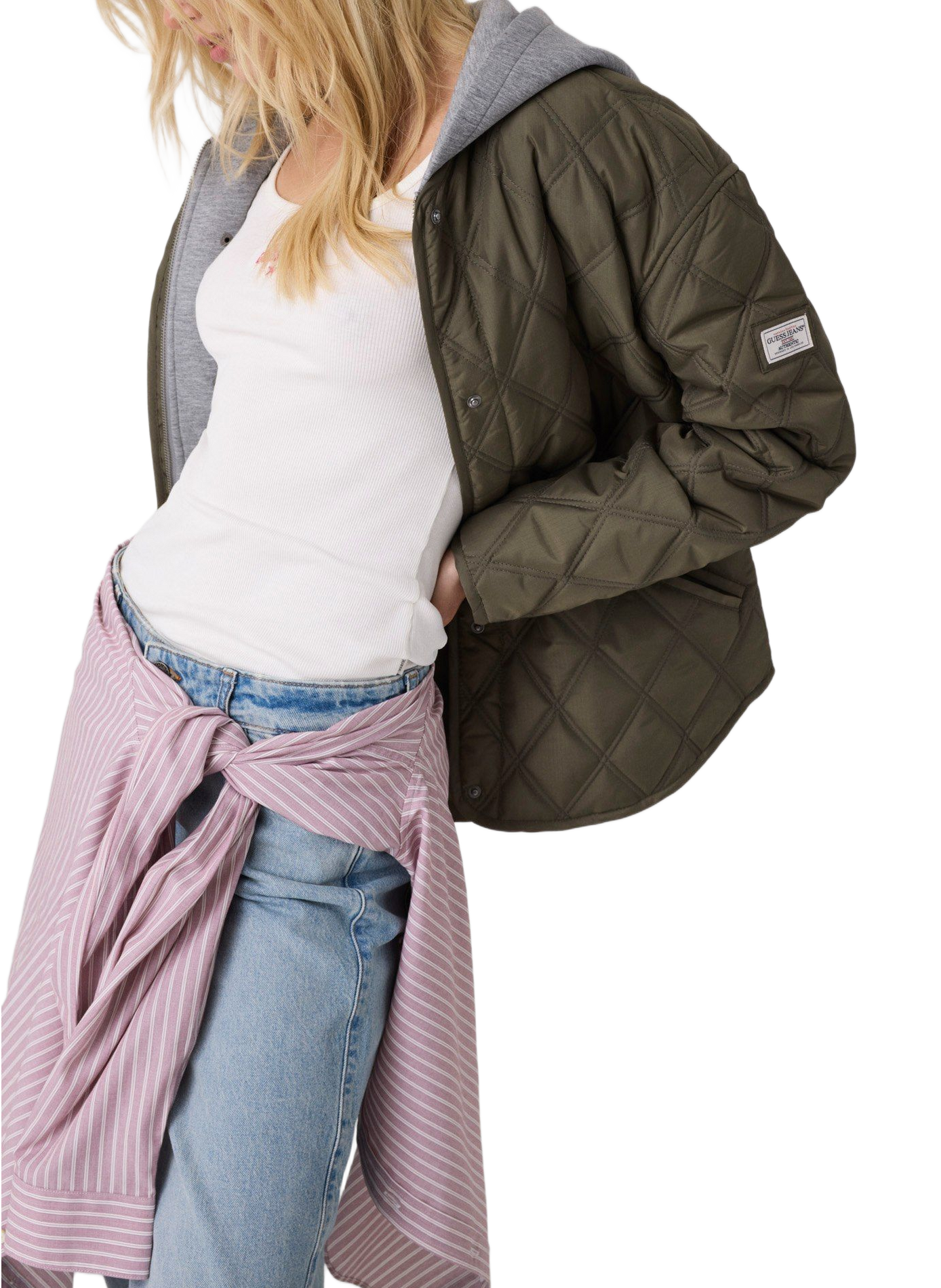 Gepolsterte Jacke GUESS Khaki