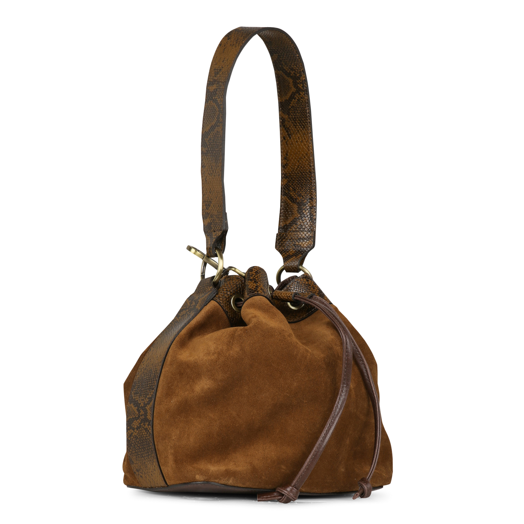 Sac seau en cuir valentin MAISON 123 Beige
