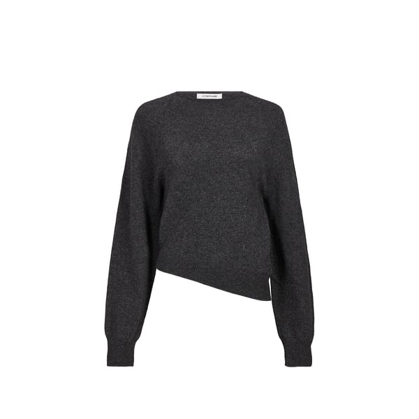 Pull asymétrique en laine et alpaga Pull asymétrique en laine et alpaga