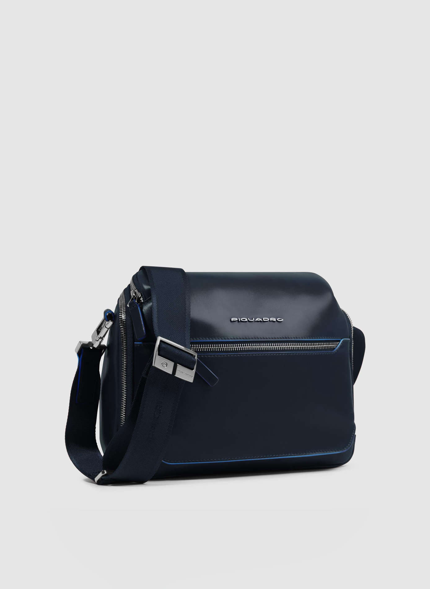 Sac bandoulière homme personnalisable PIQUADRO Bleu