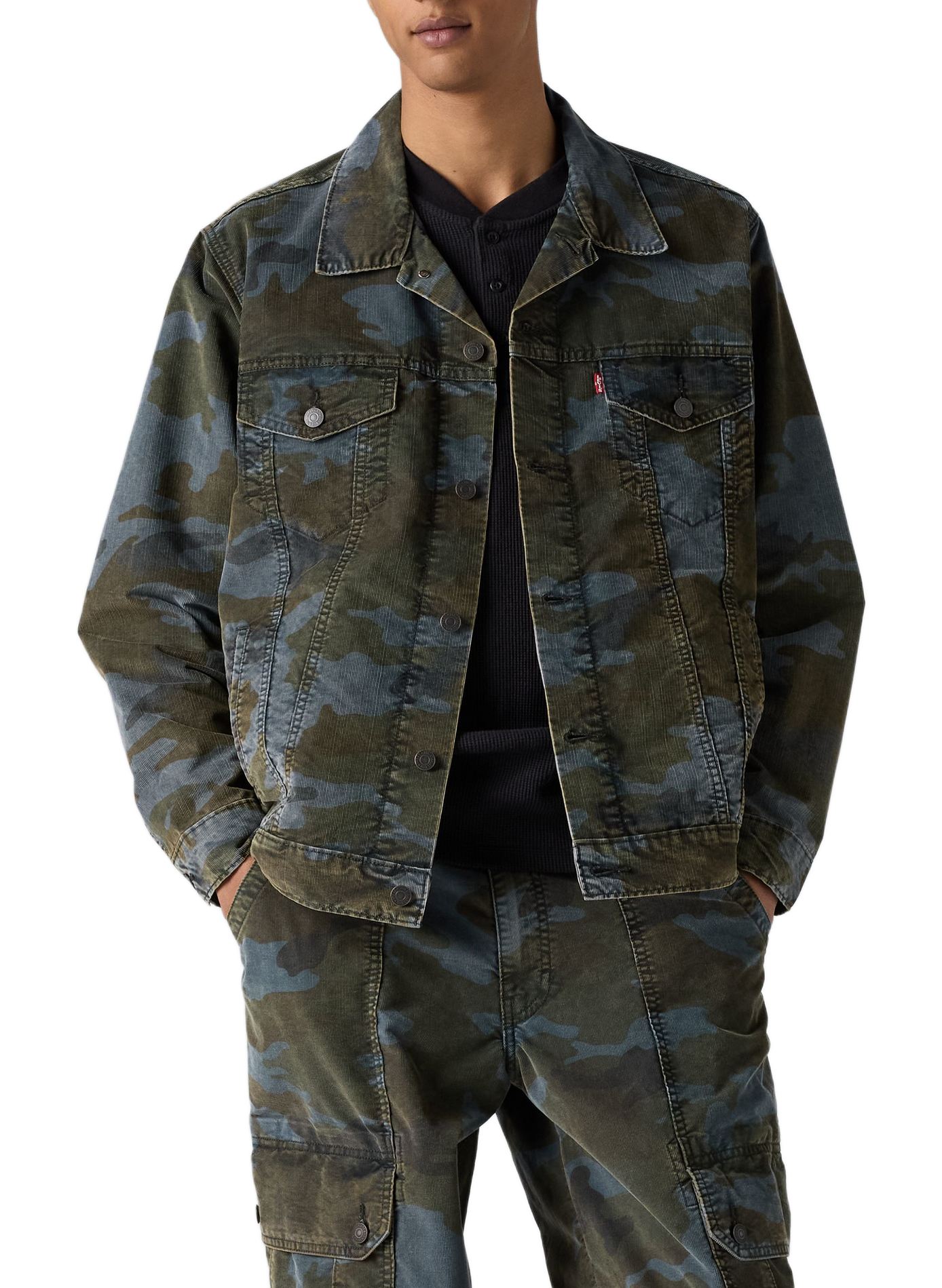 Straight cotton denim jacket | Green LEVI'S Men