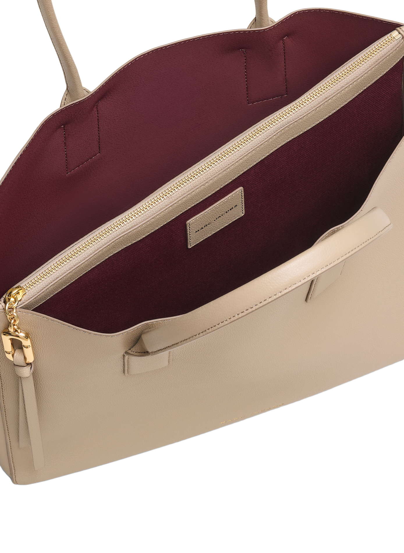 Pop J Marc Work Tote leather tote bag MARC JACOBS Beige