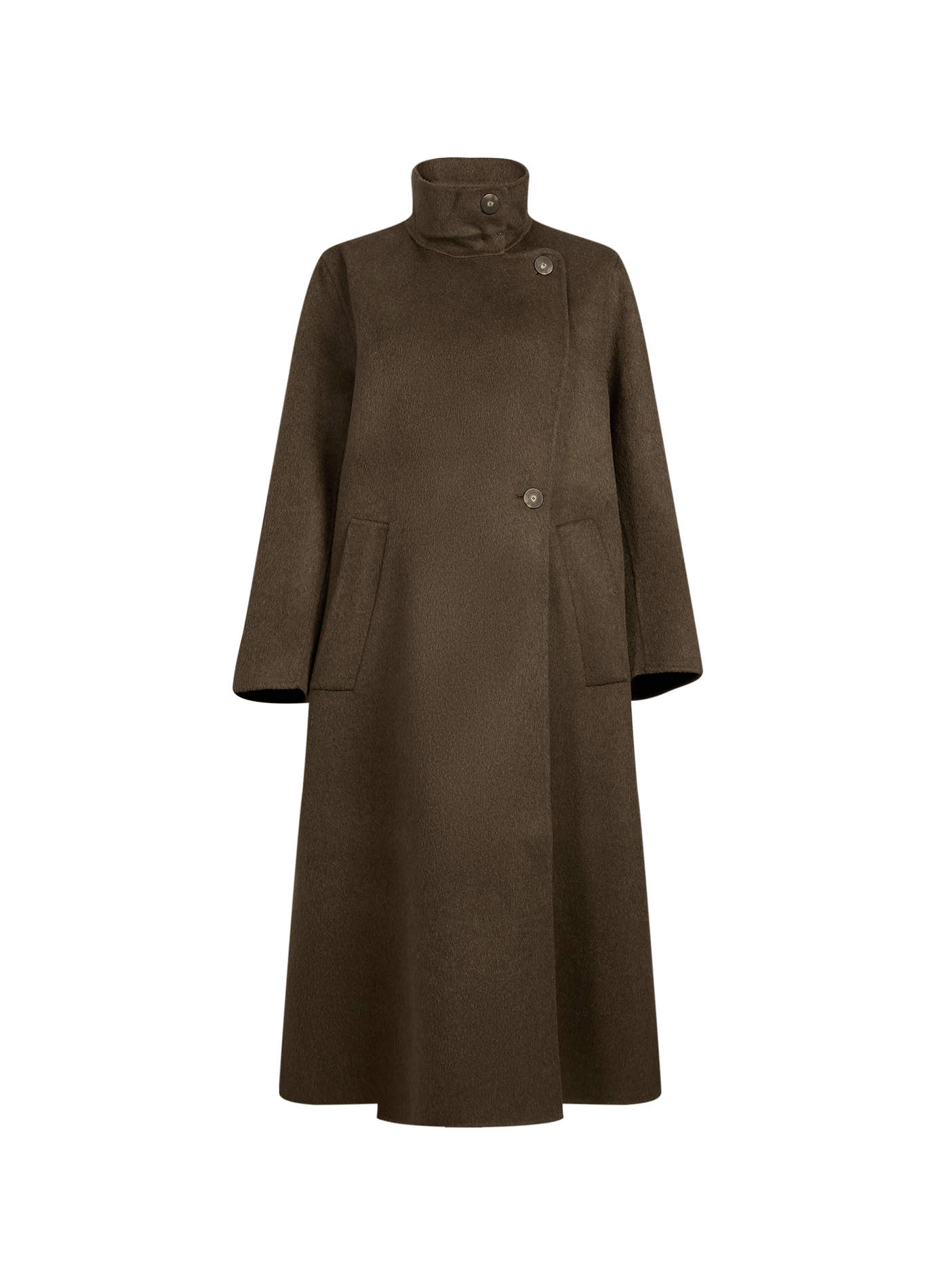 Oversized printed wool blend coat MARGAUX LONNBERG Brown
