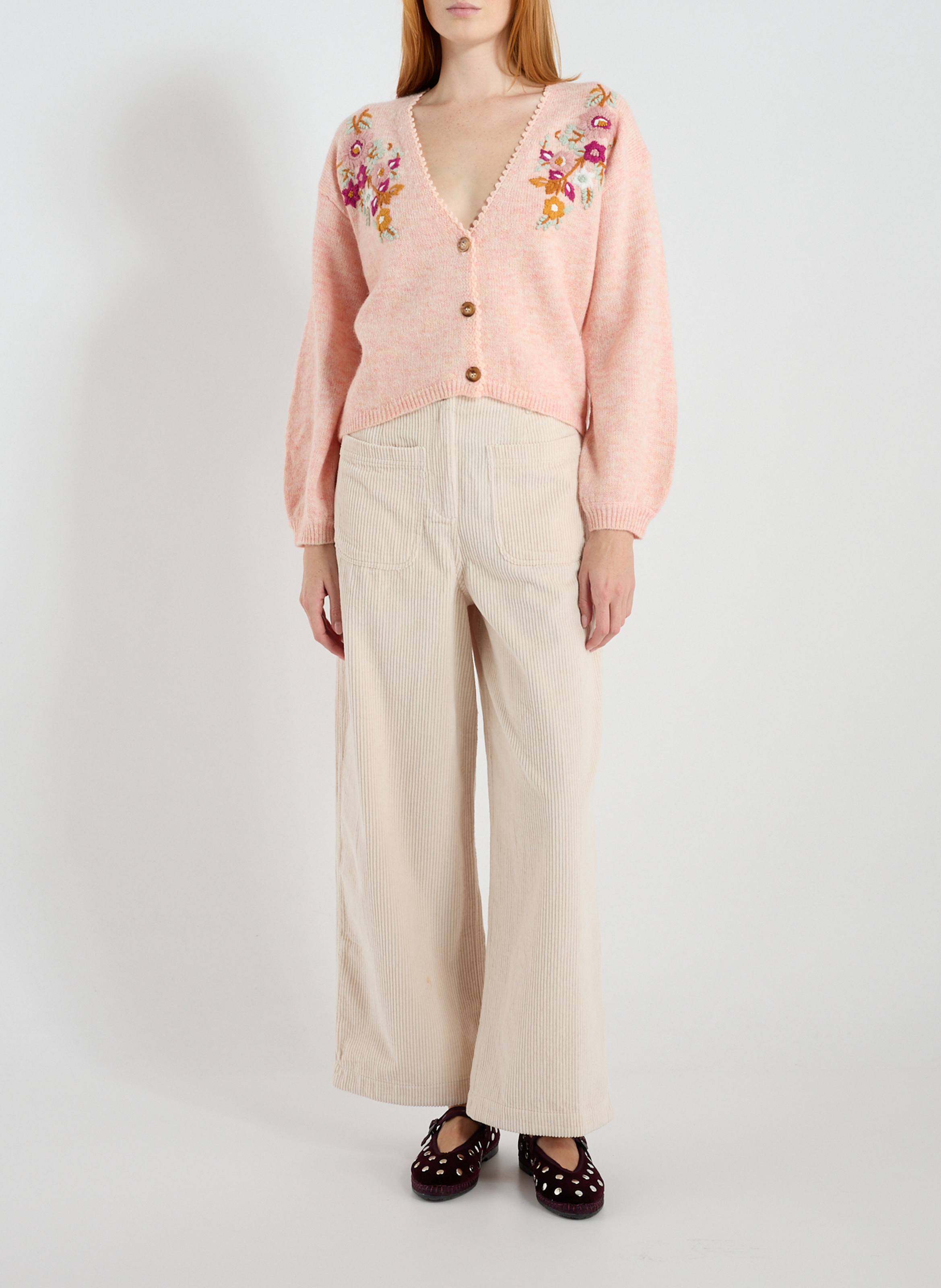 Corduroy broek LOUISE MISHA Wit