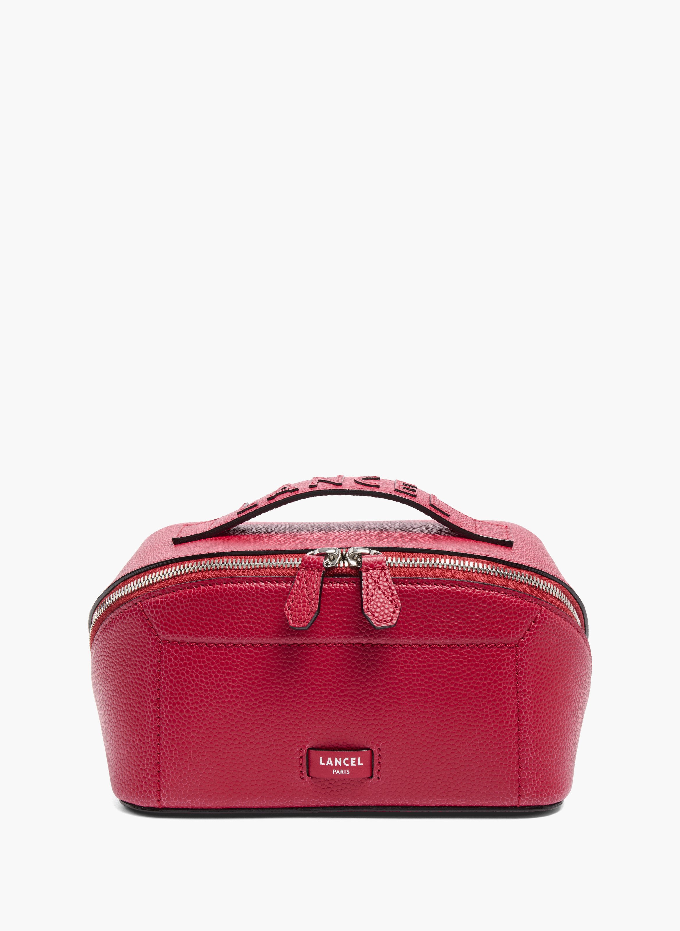 Trousse de toilette ninon de lancel en cuirs de vachette graine & lisse LANCEL Rouge