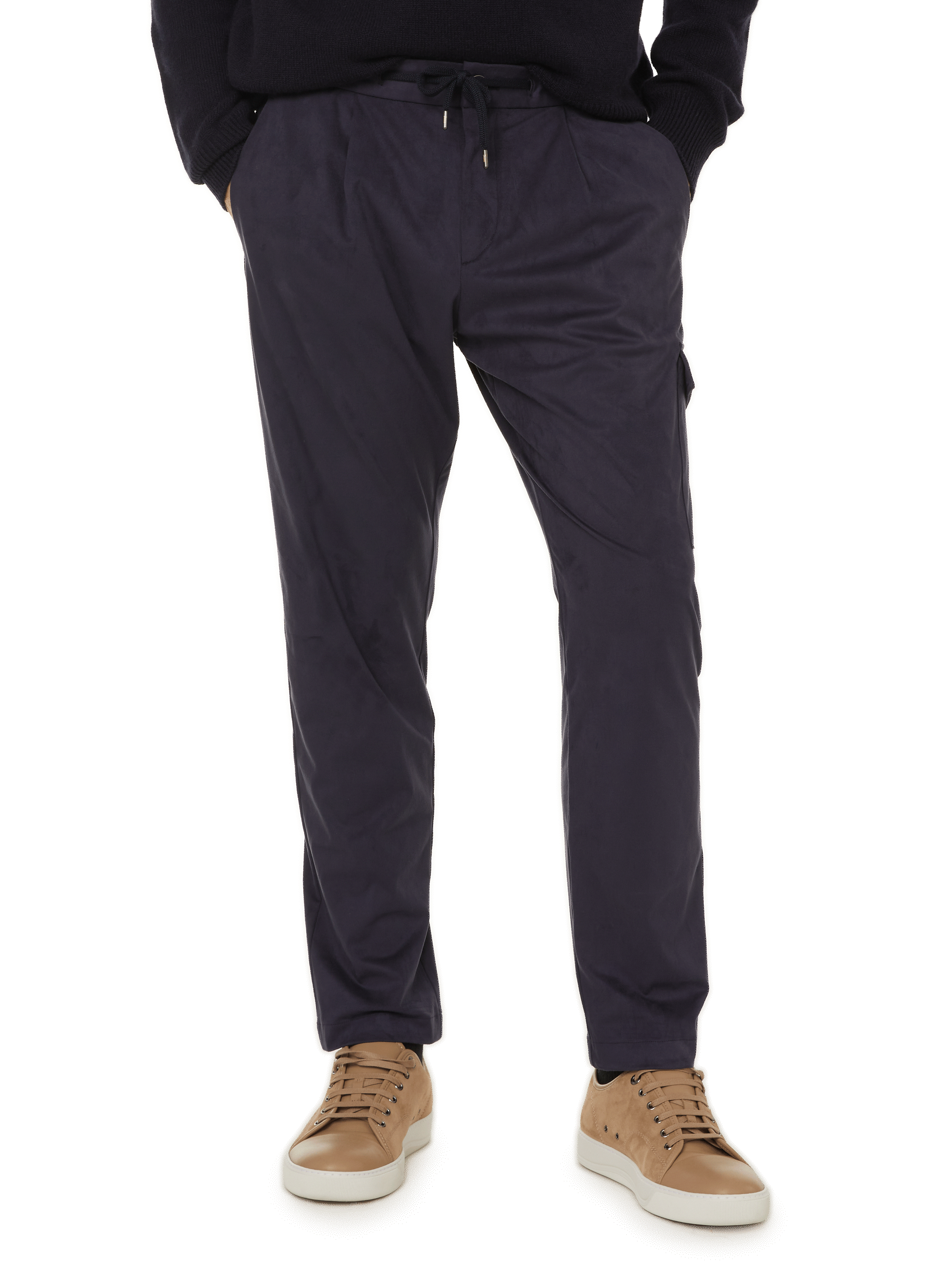Pantalon cargo en suédé