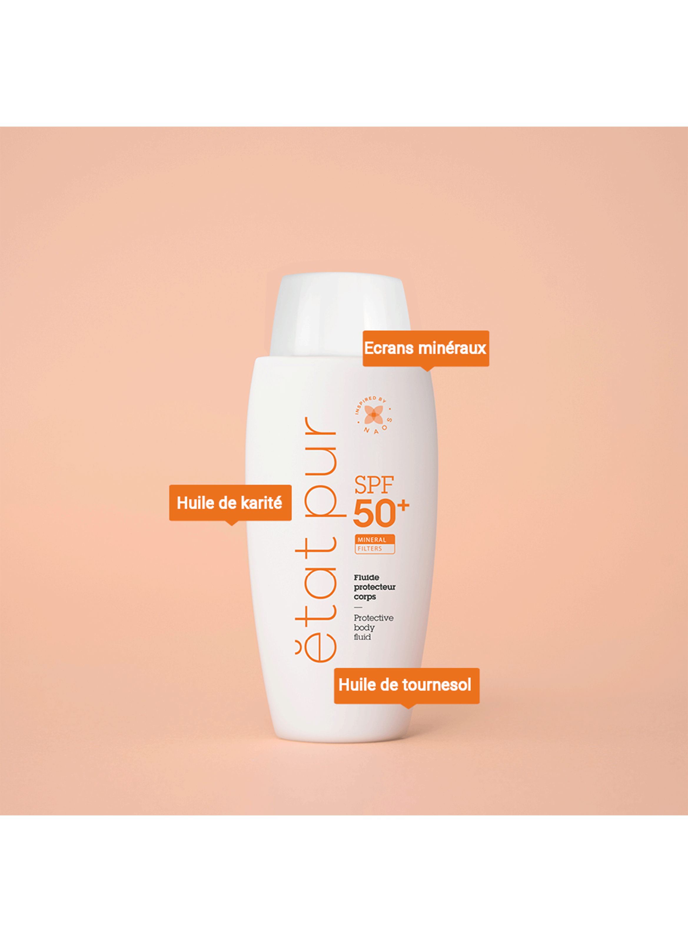 Le fluide protecteur corps SPF50+ ETAT PUR No color