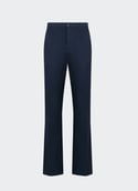Pantalon droit en coton mélangé  Bleu marine