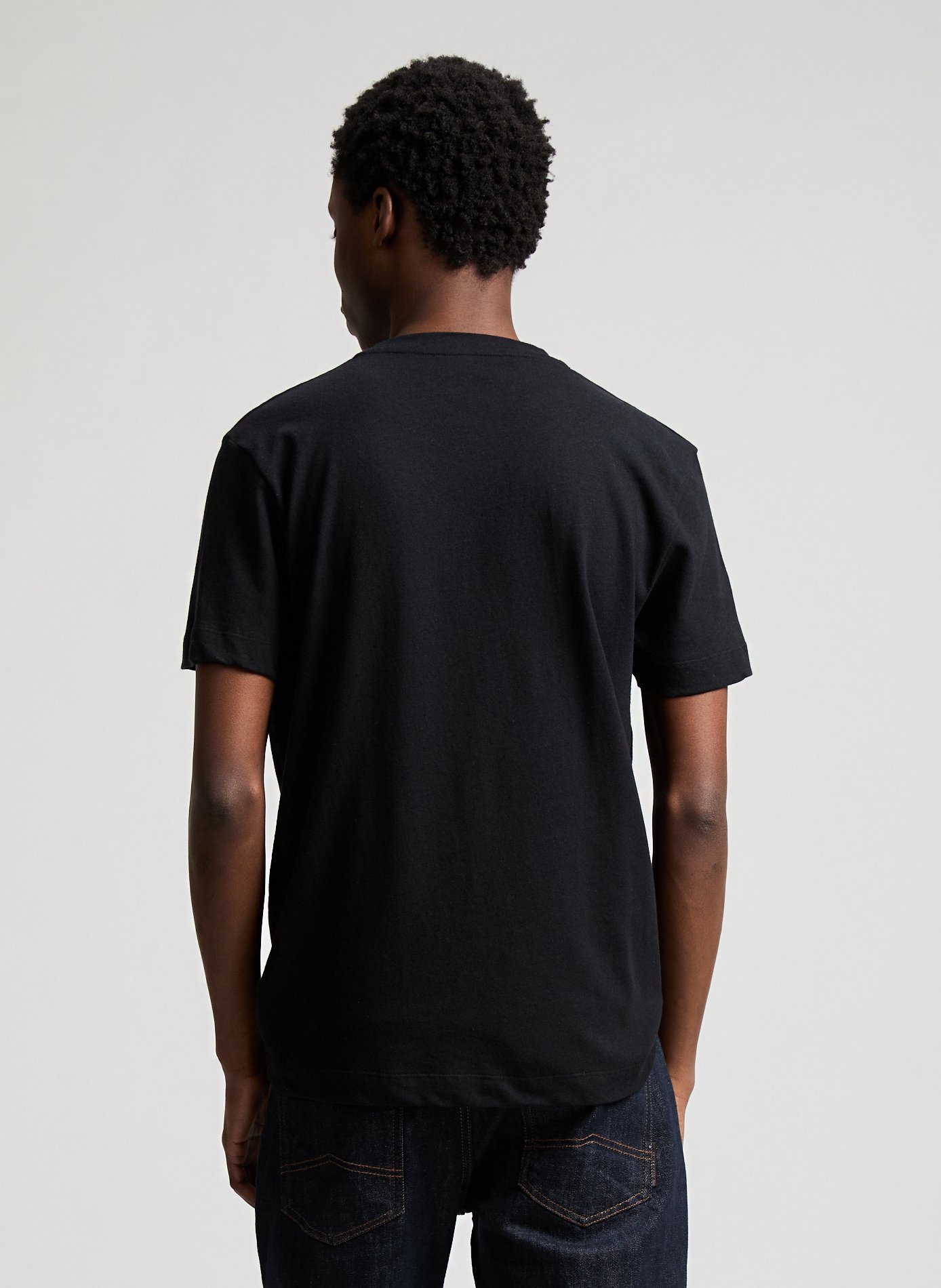 T-shirt en coton et lin AU PRINTEMPS PARIS Noir