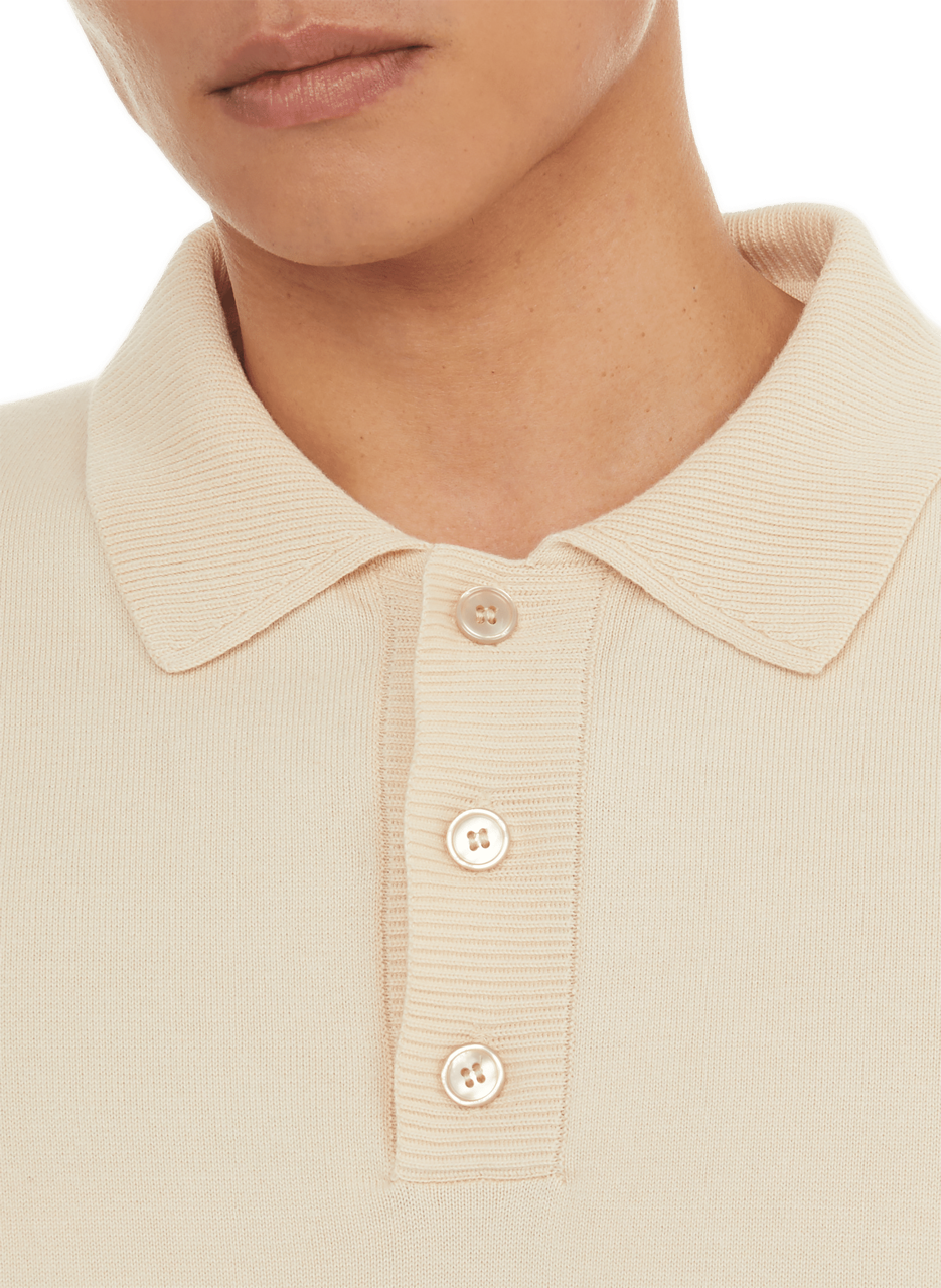 Cotton polo shirt  AU PRINTEMPS PARIS Beige