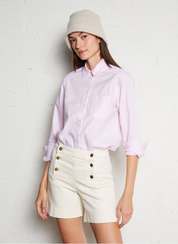 Chemise col classique en coton thomas Rose by MAISON 123 MAISON 123 Chemise col classique en coton thomas Rose