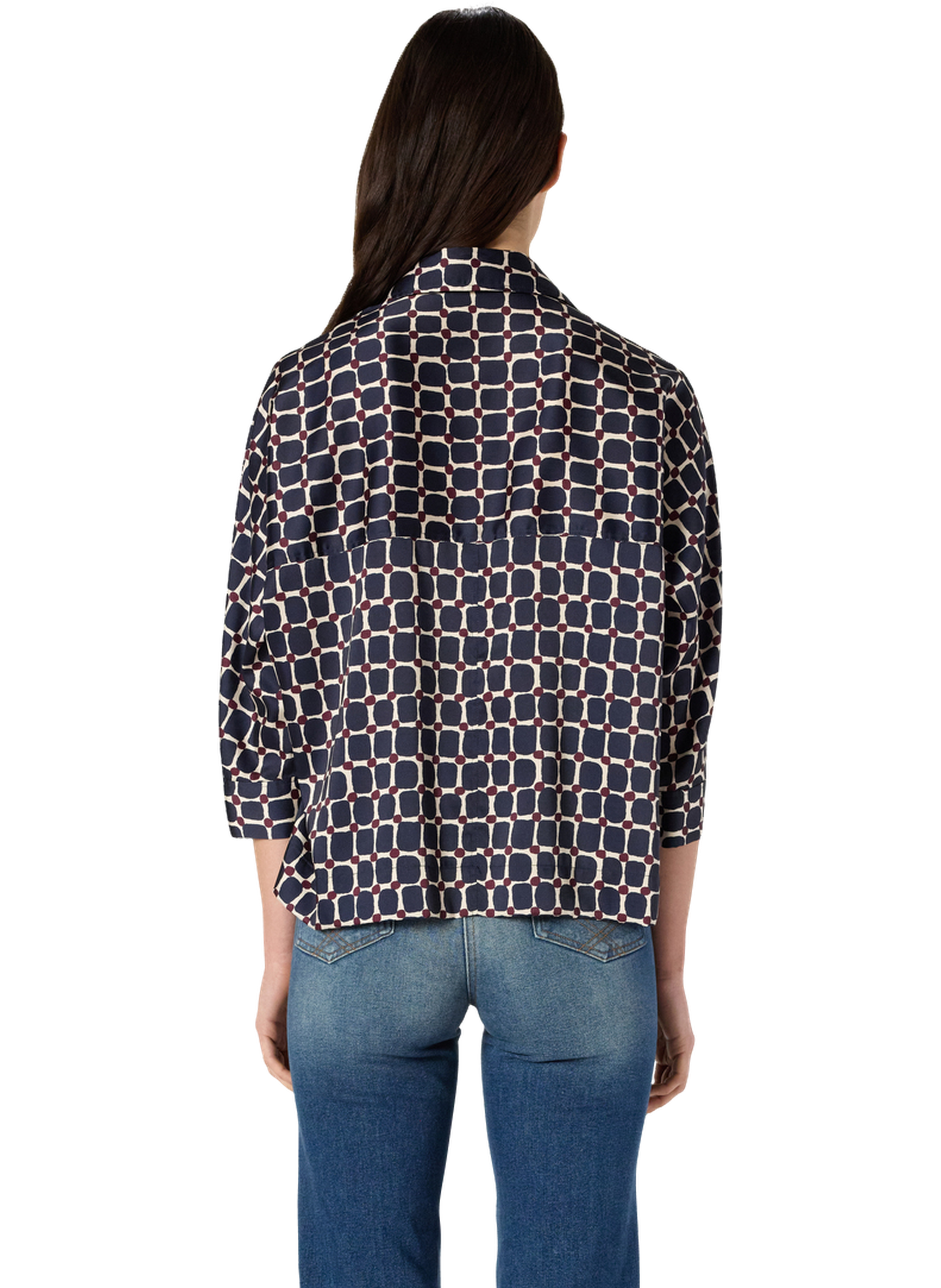 Chemise à carrés géométriques - ariane GERARD DAREL Bleu