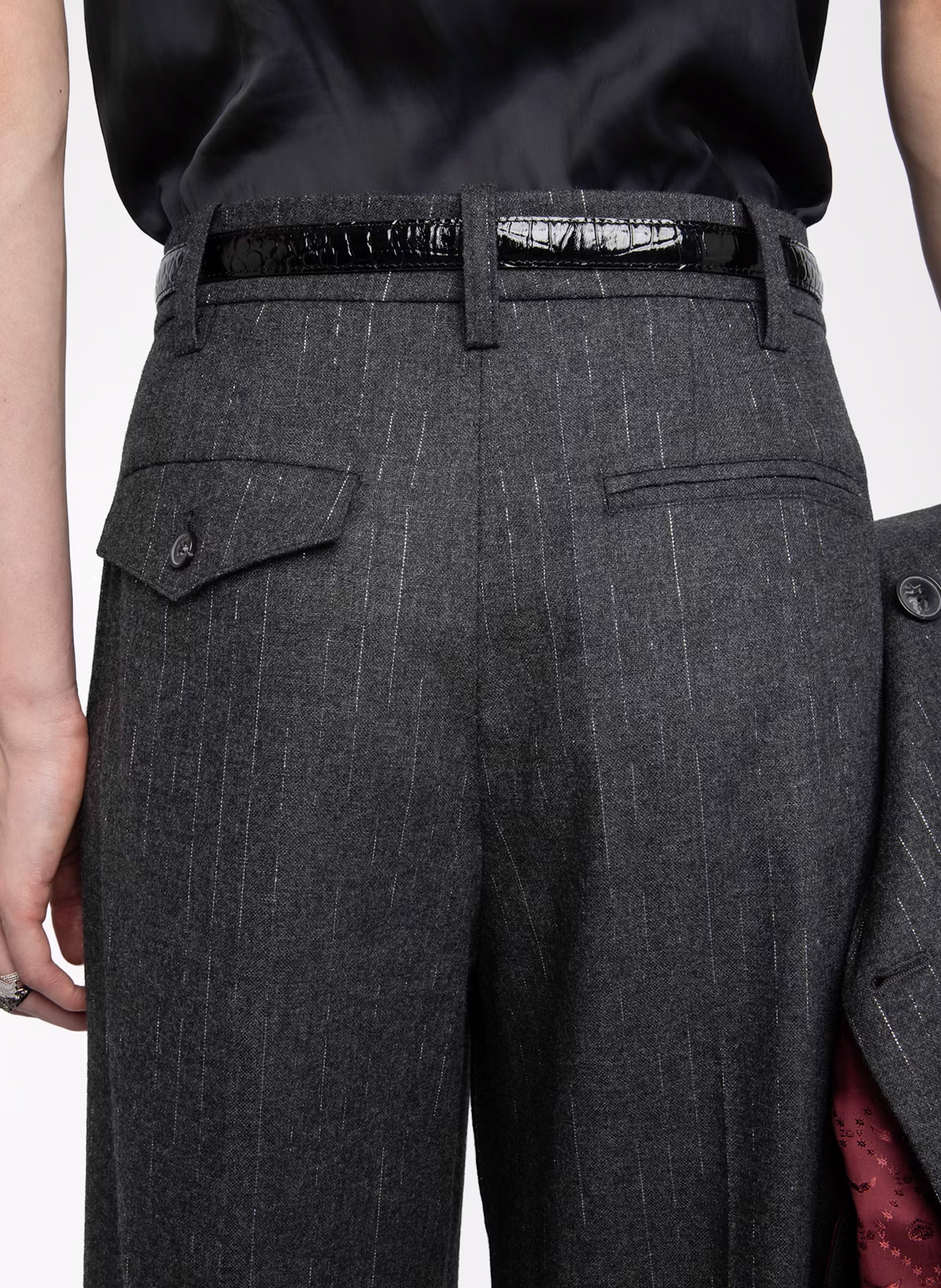 Pantalon tailleur droit puros ZADIG&VOLTAIRE Gris