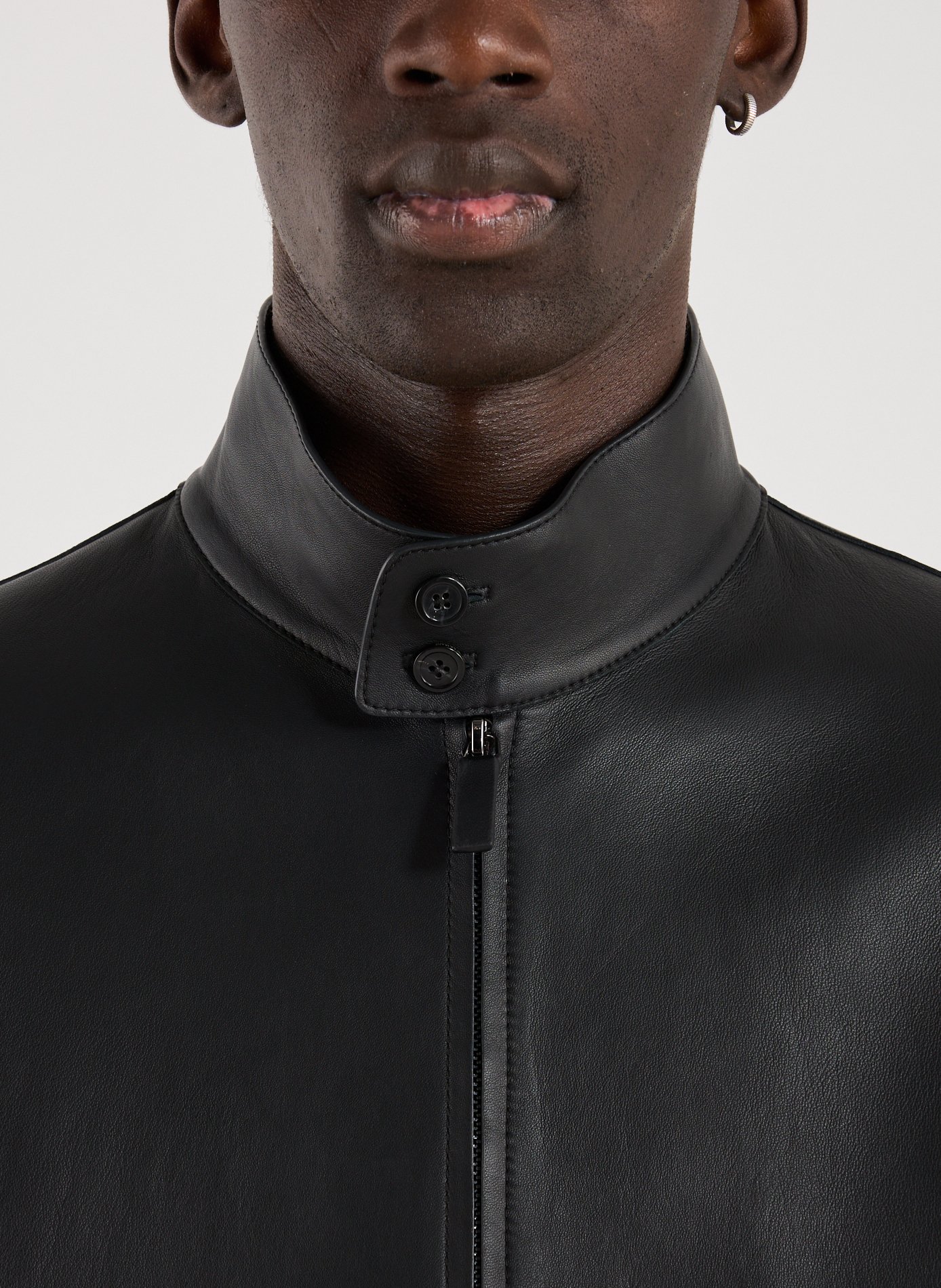 Lambskin leather jacket EMPORIO ARMANI Black