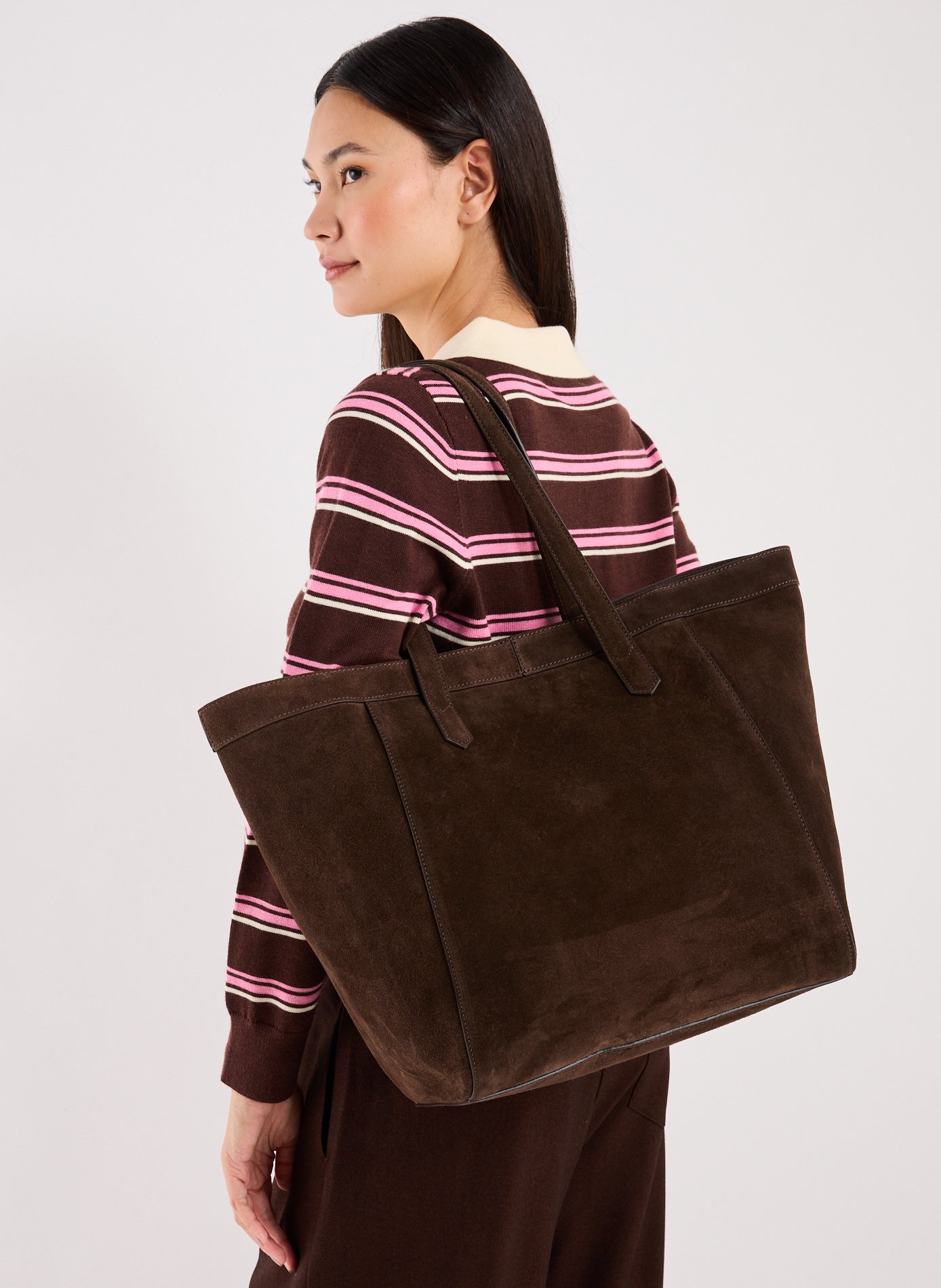 Sac cabas Enzo en cuir SAISON 1865 Marron