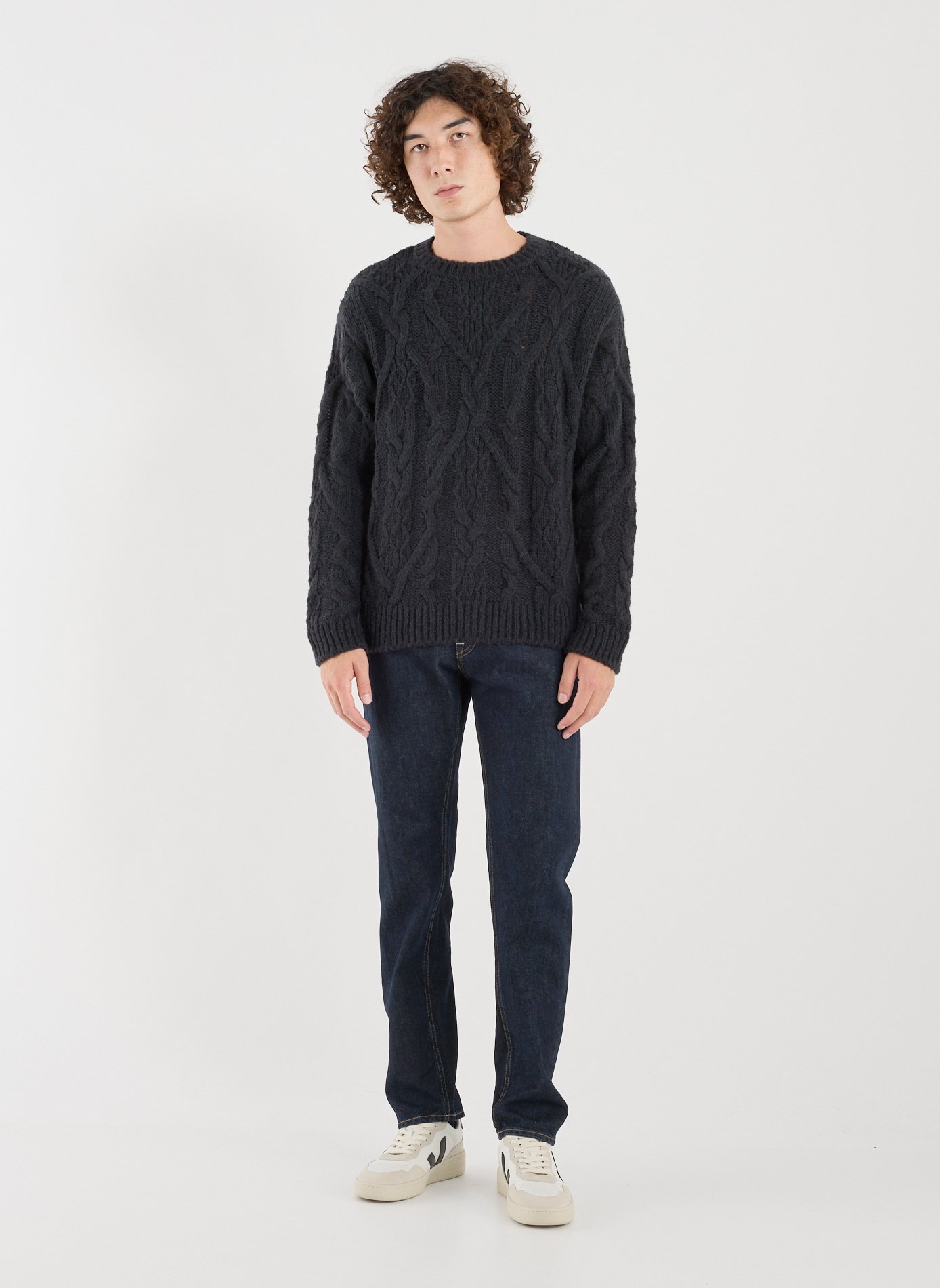 Pull col rond en laine mélangée CLOSED Bleu