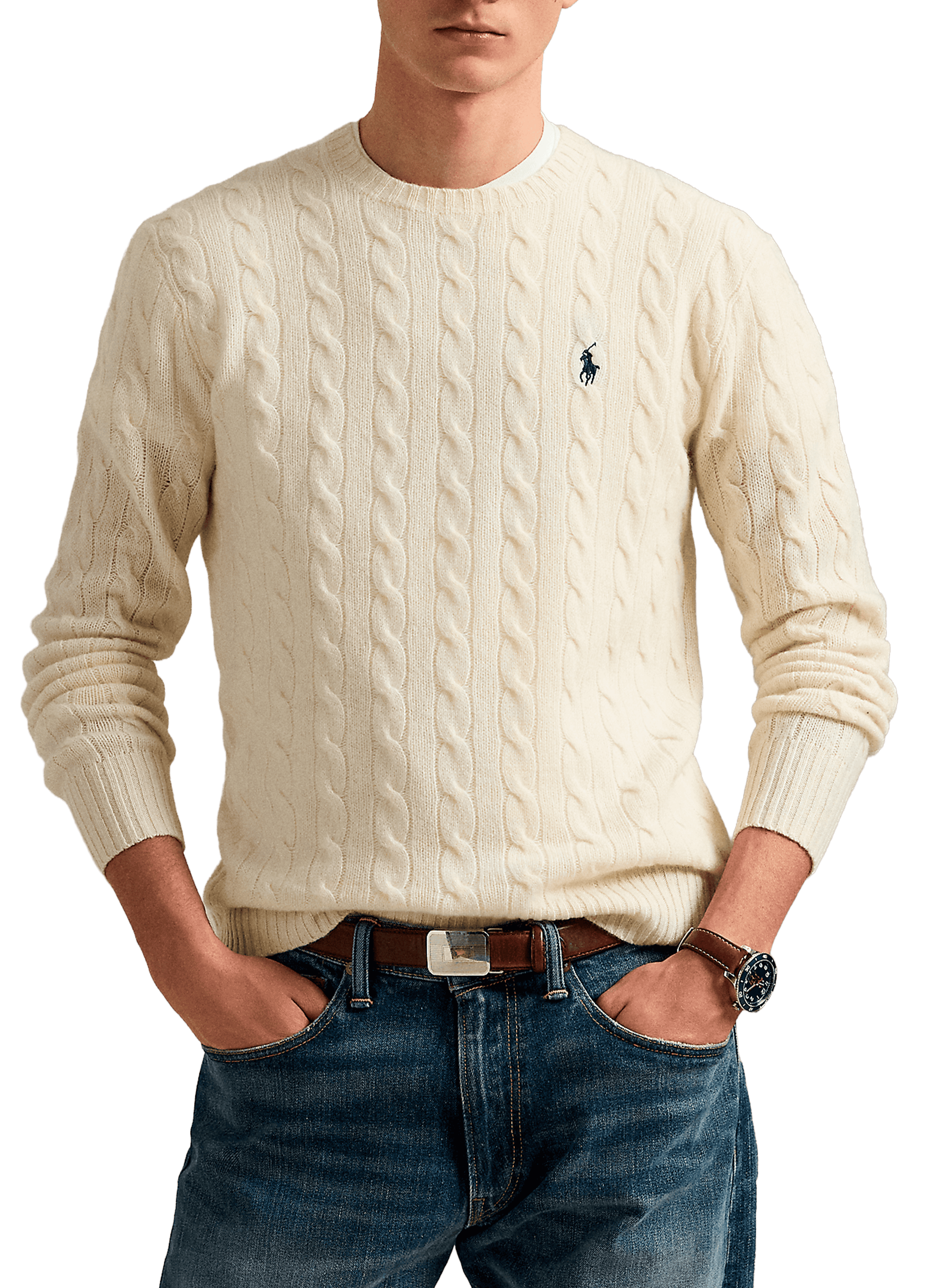 POLO RALPH LAUREN Wool and cashmere Jumper Beige