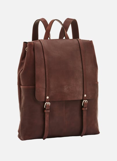 Sac à dos en cuir de vachette IL BISONTE Sac à dos en cuir de vachette IL BISONTE