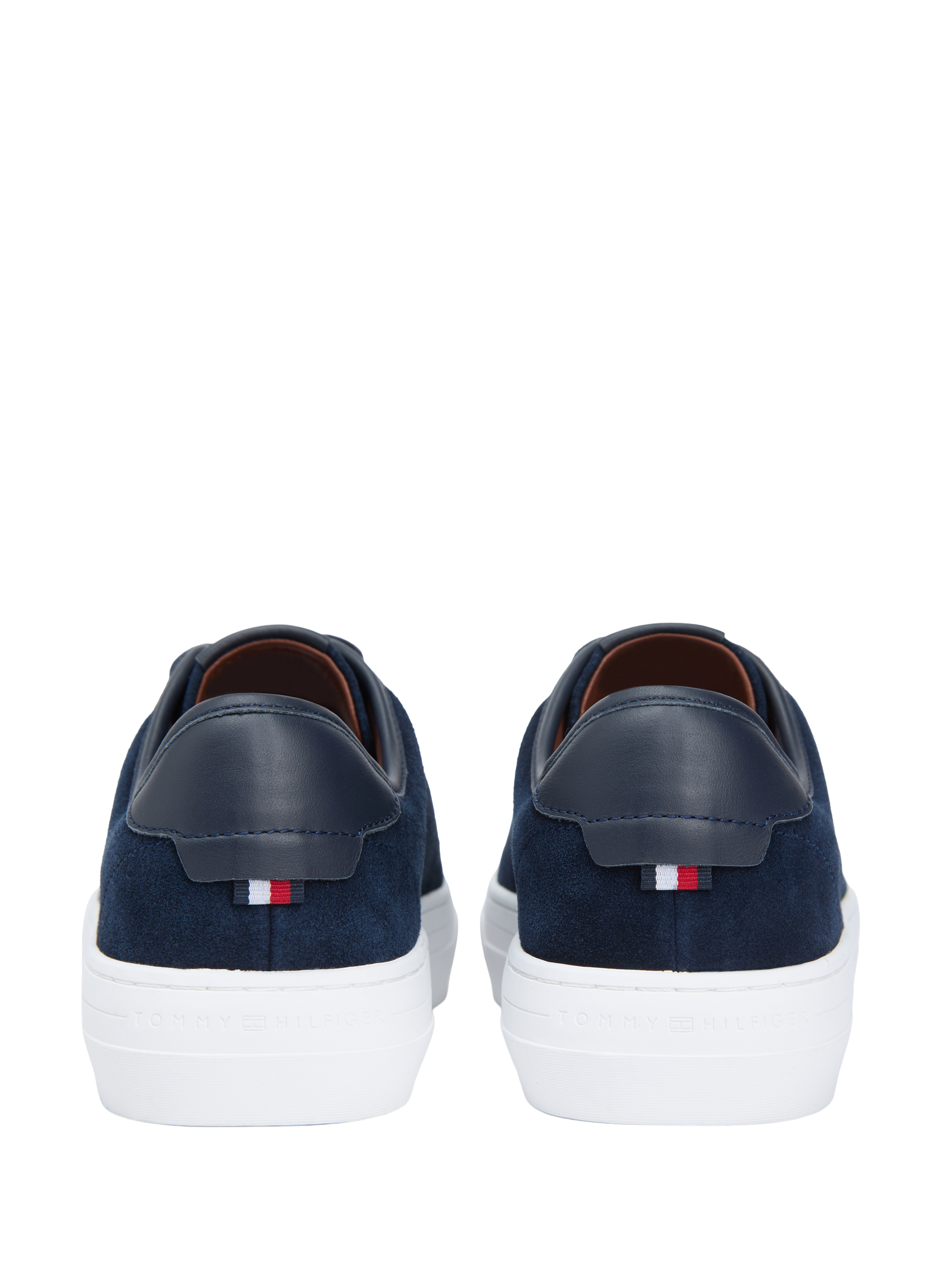 Basket basse en cuir lisse TOMMY HILFIGER Bleu