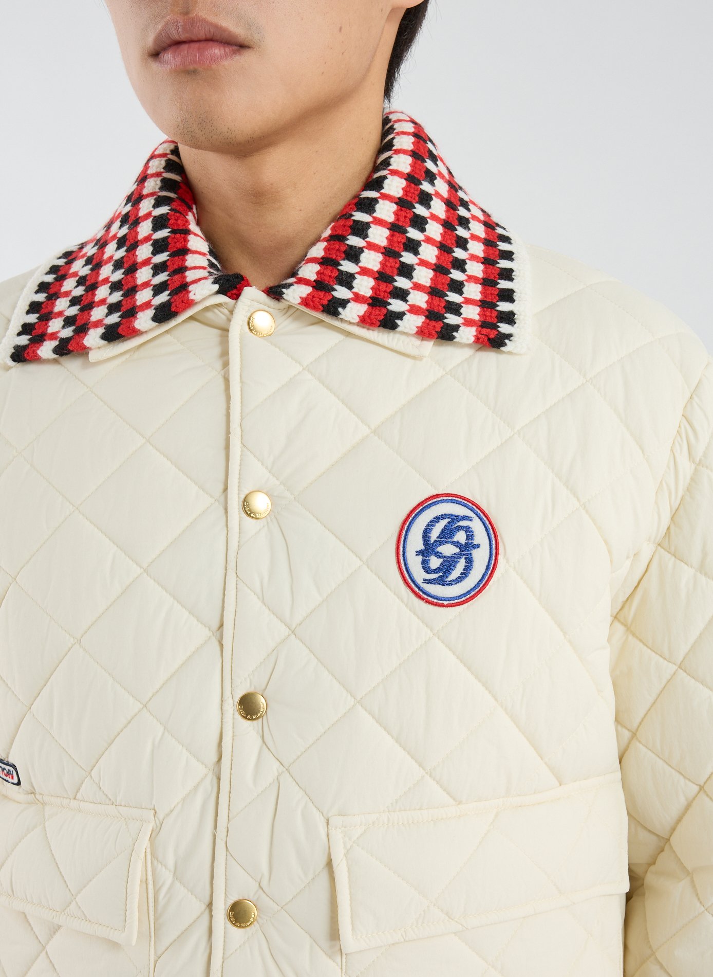 Quilted jacket with classic collar DROLE DE MONSIEUR Beige