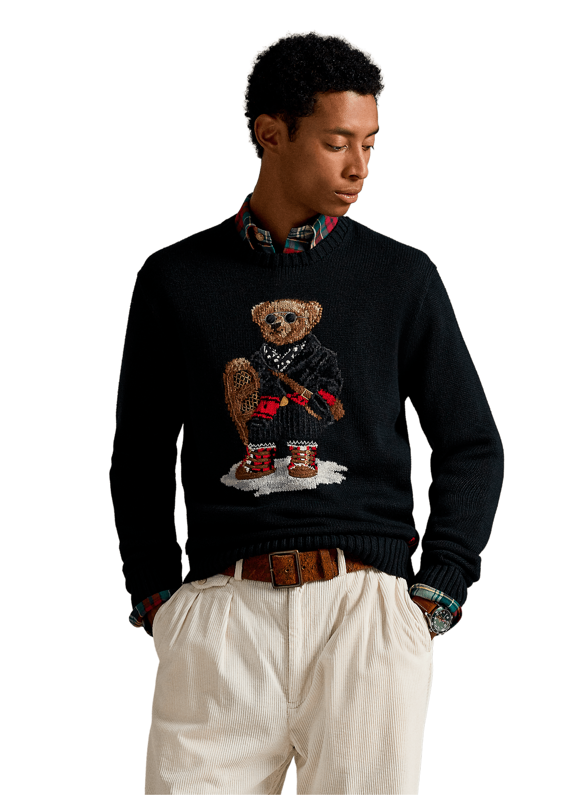 Pull en coton et cachemire POLO RALPH LAUREN Noir