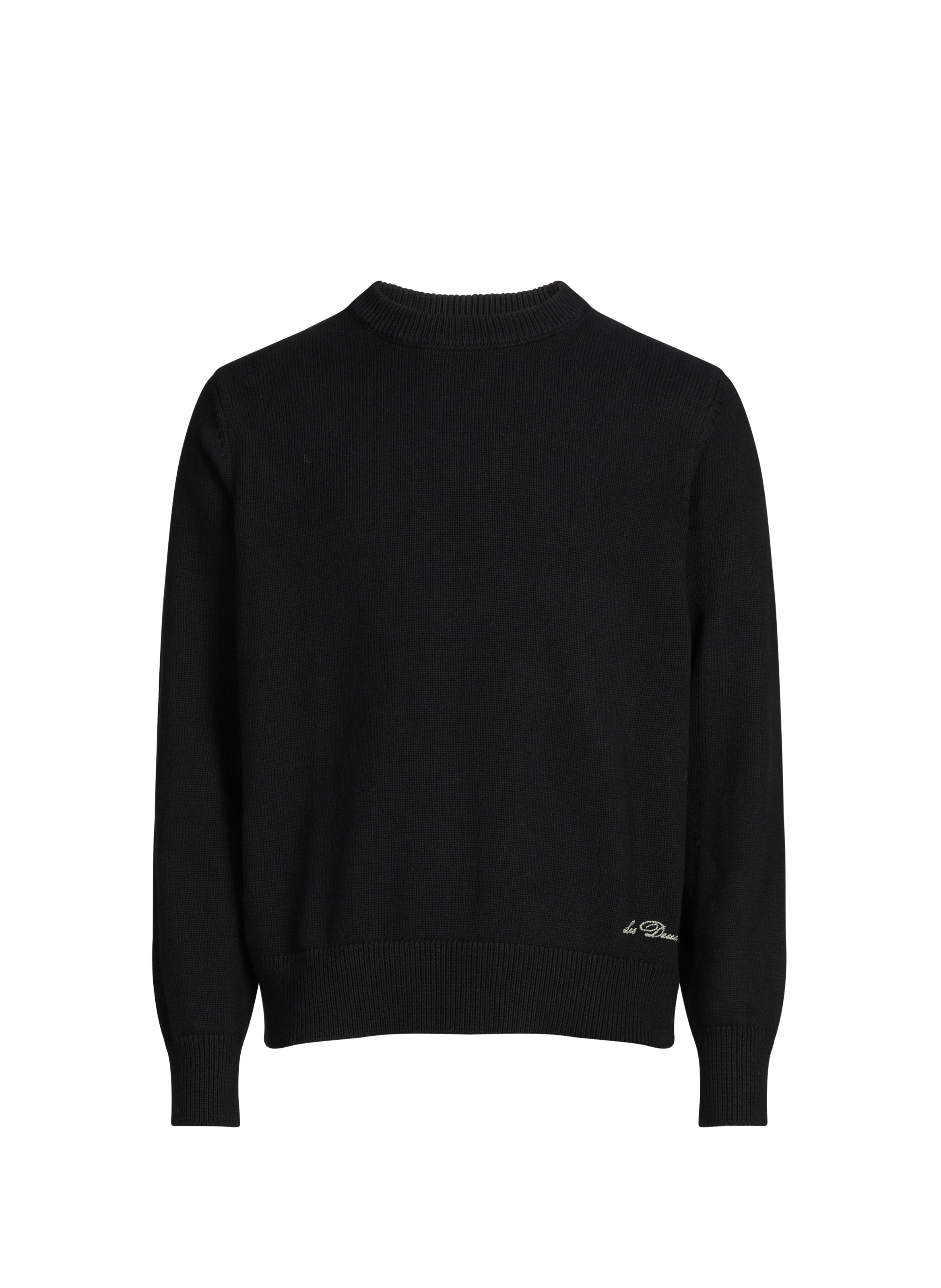 Straight printed cotton sweater LES DEUX Black