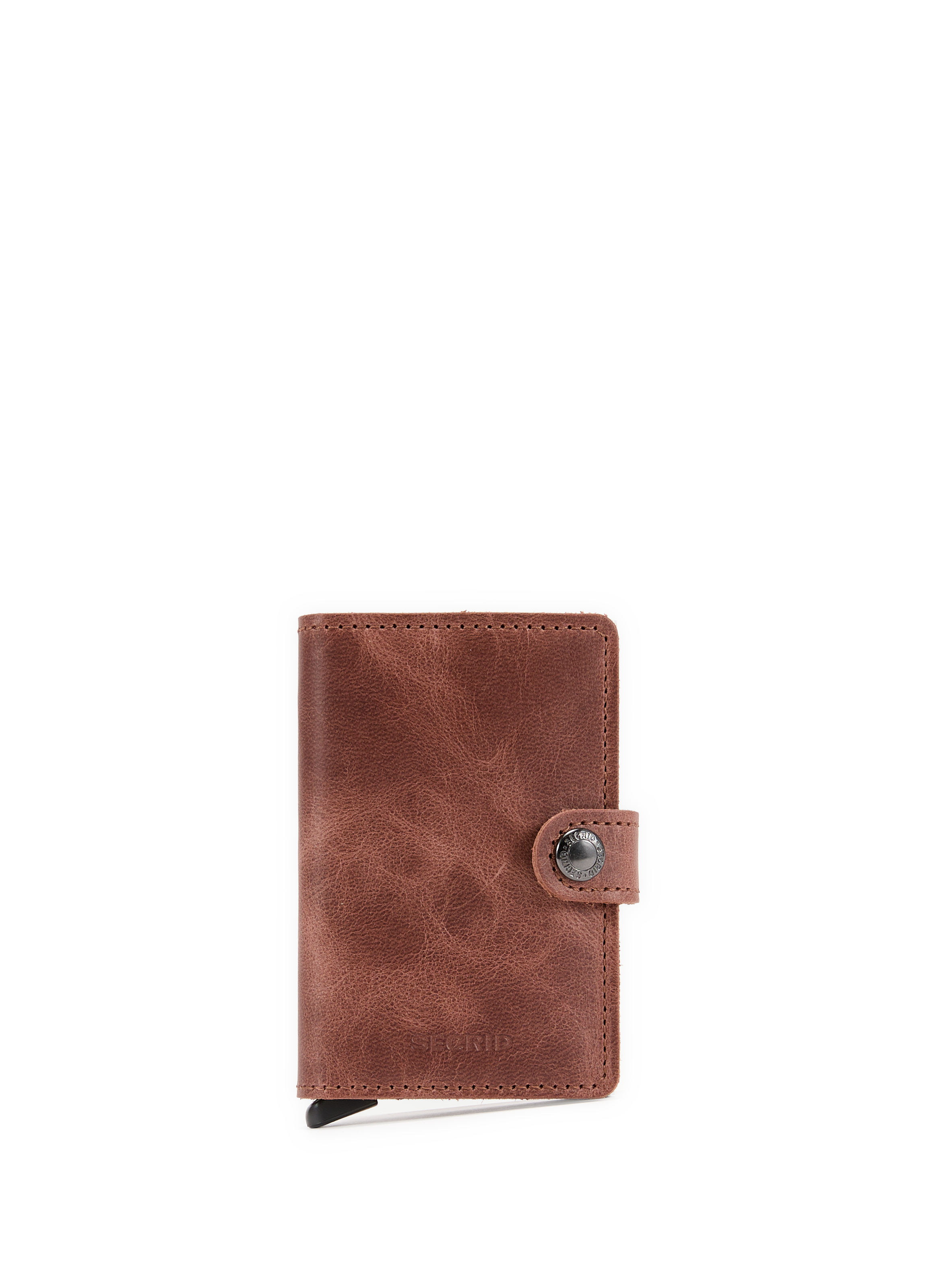 Manual card holder with protection SECRID Brown