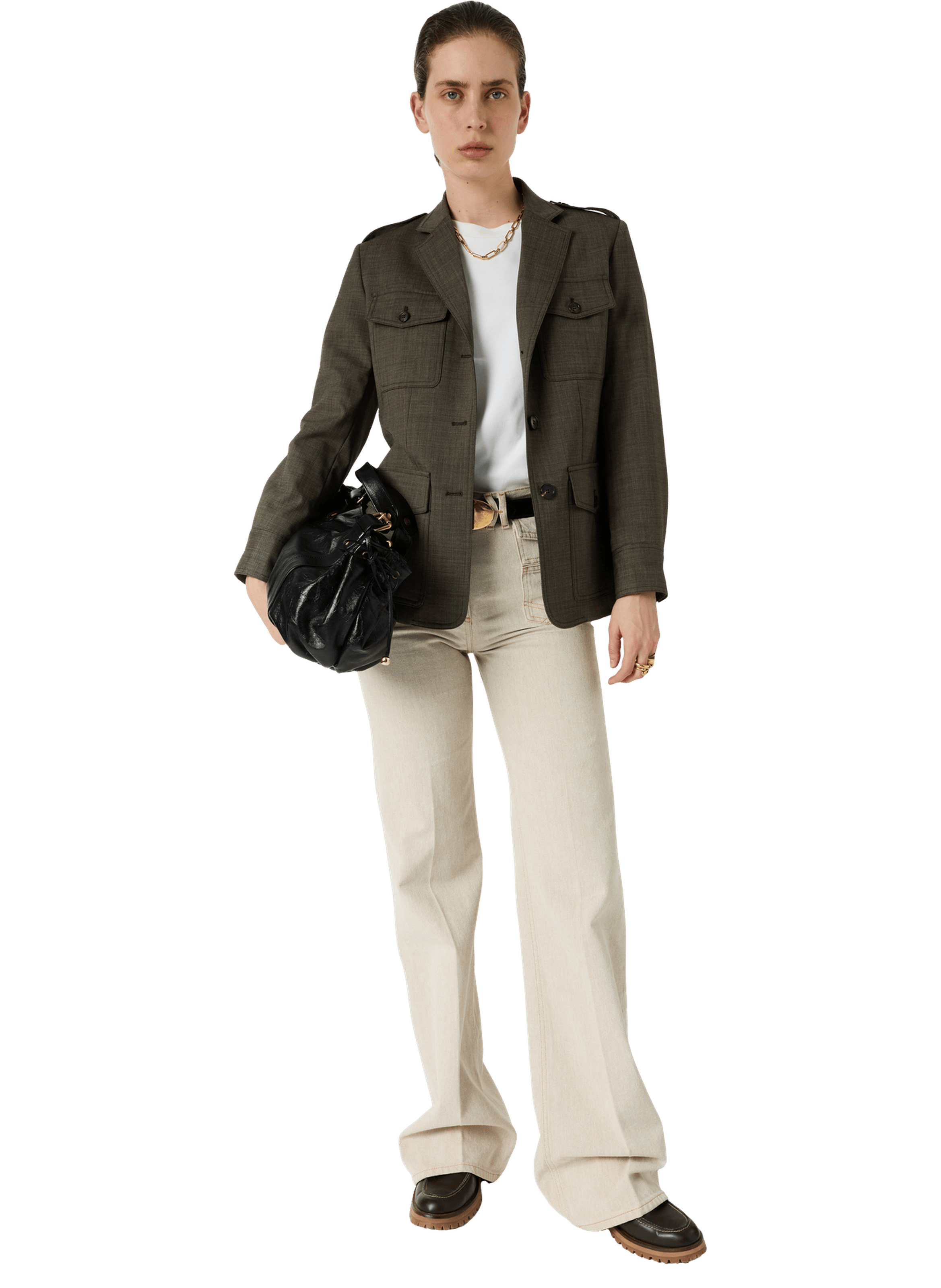 Saharienne imprimé fil à fil - tallie GERARD DAREL Marron