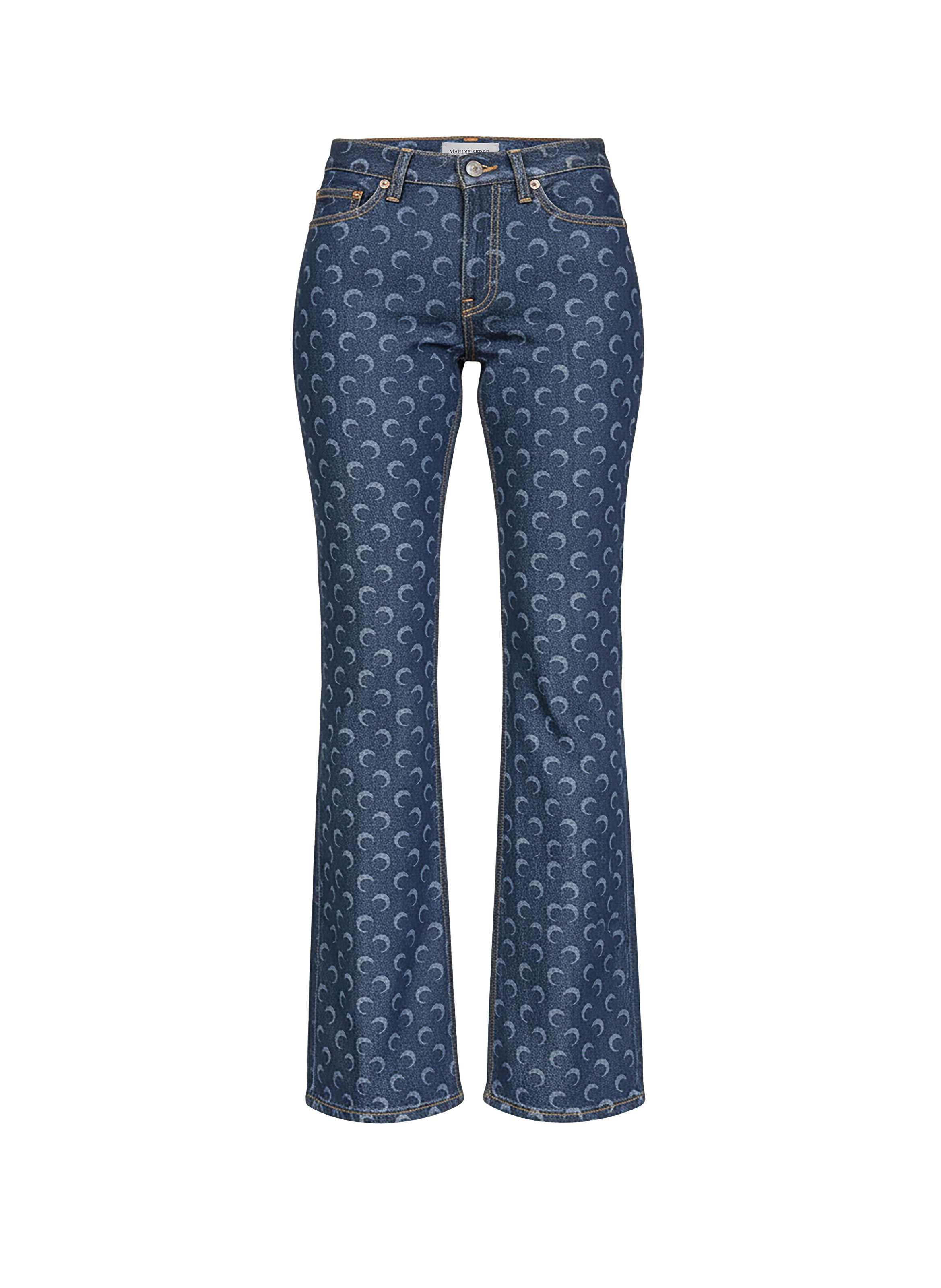 Jean bootcut en denim bleu nuit MARINE SERRE Bleu