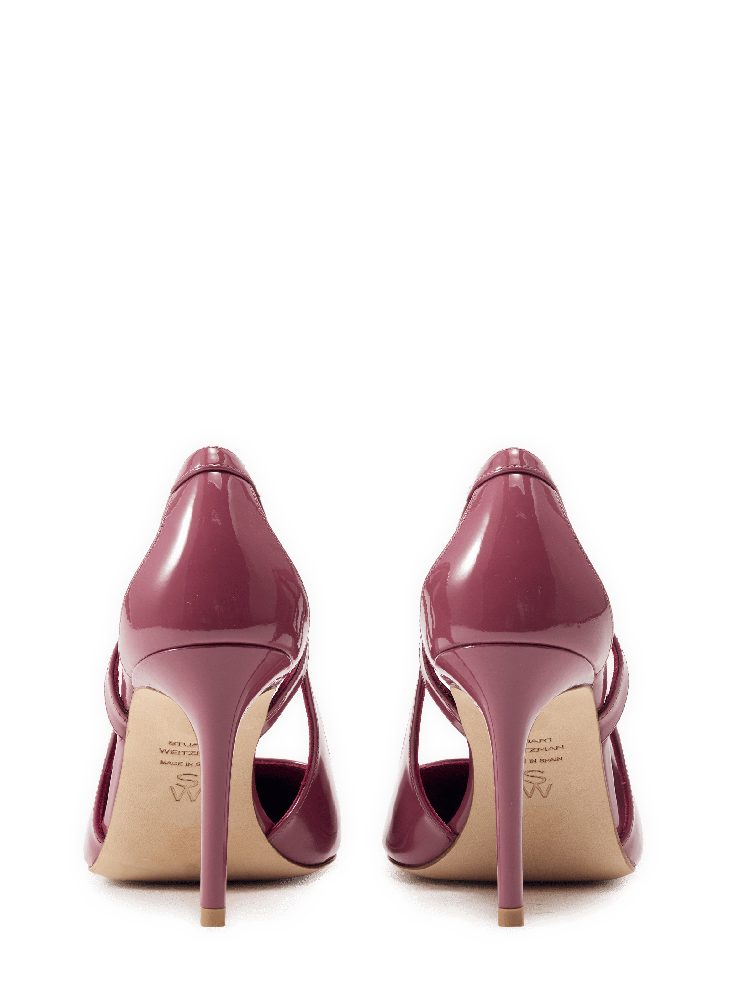 Stuart Power Cutout 85 patent leather pumps STUART WEITZMAN Pink