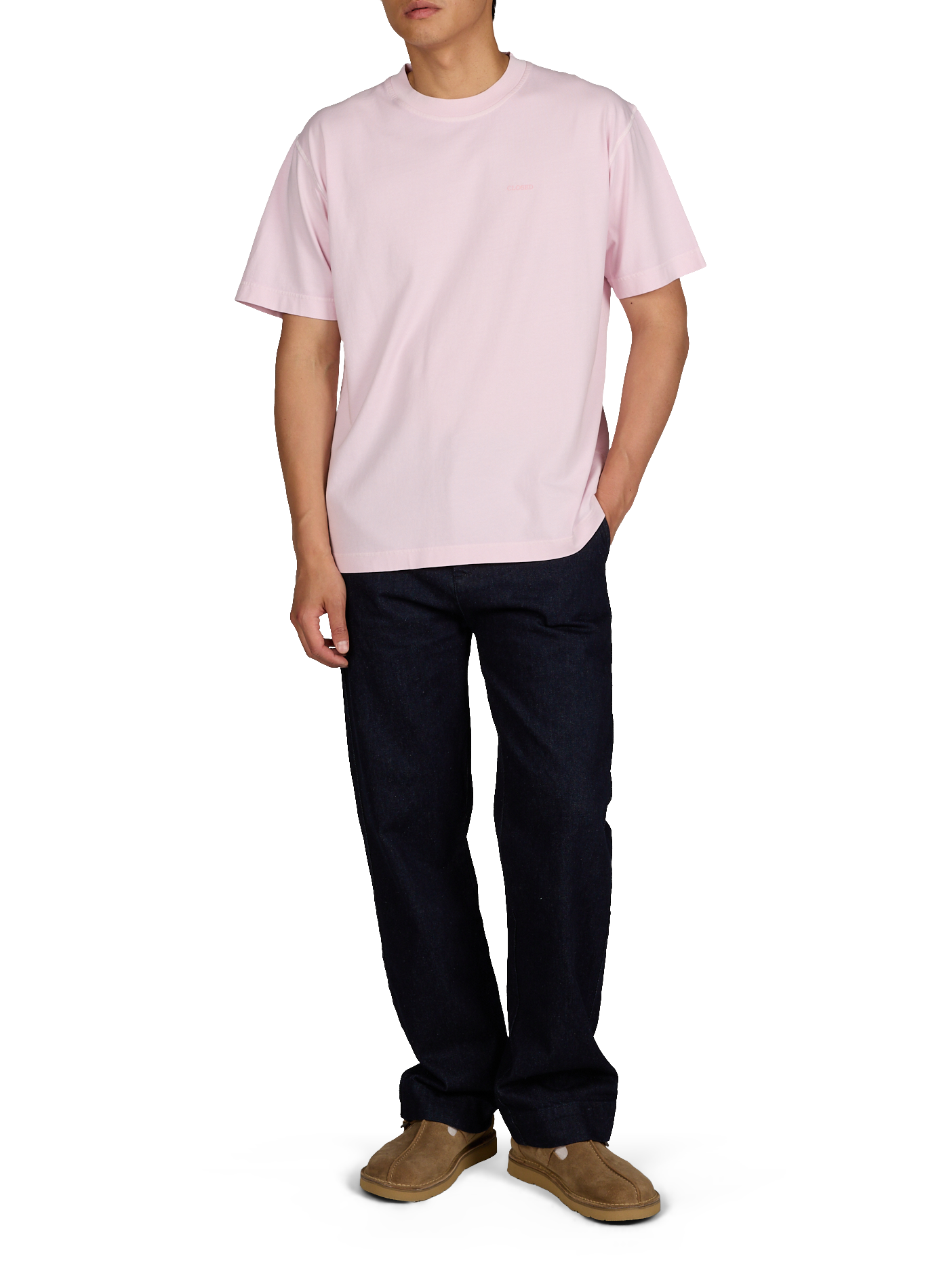 Straight-fit cotton T-shirt CLOSED Pink