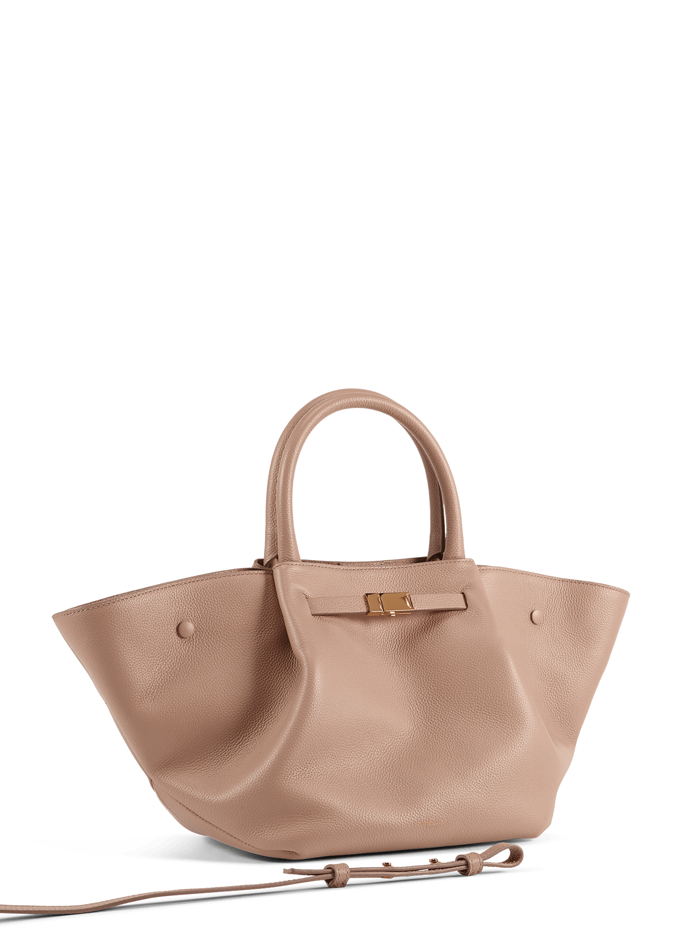 Gestreifter Ledertasche DEMELLIER LONDON Braun