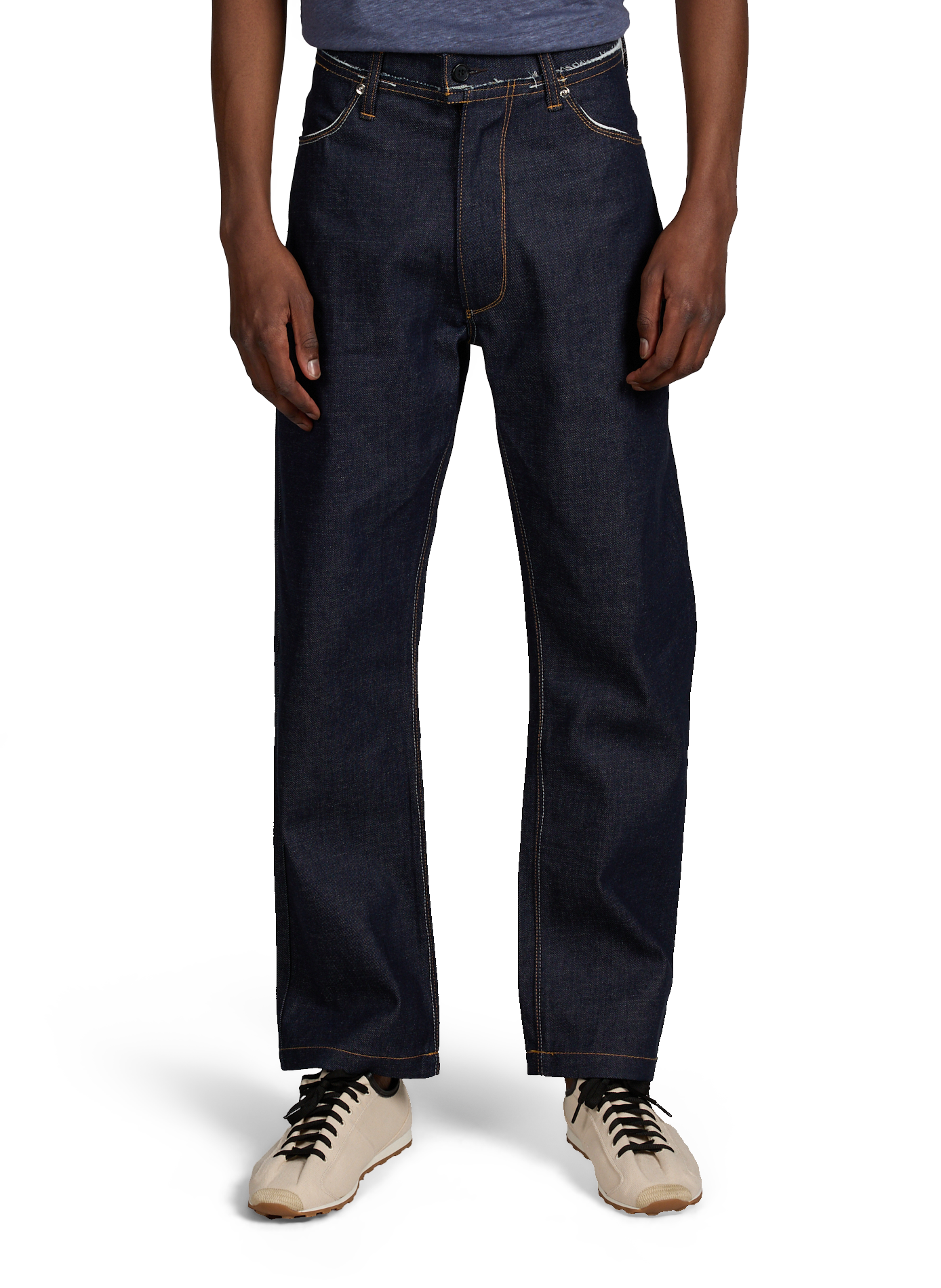 Straight cotton jeans CAMIEL FORTGENS Blue
